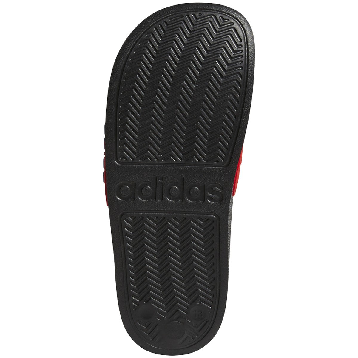 ADIDAS JR ADILETTE SHOWER SLIDES-BLACK/RED/WHITE