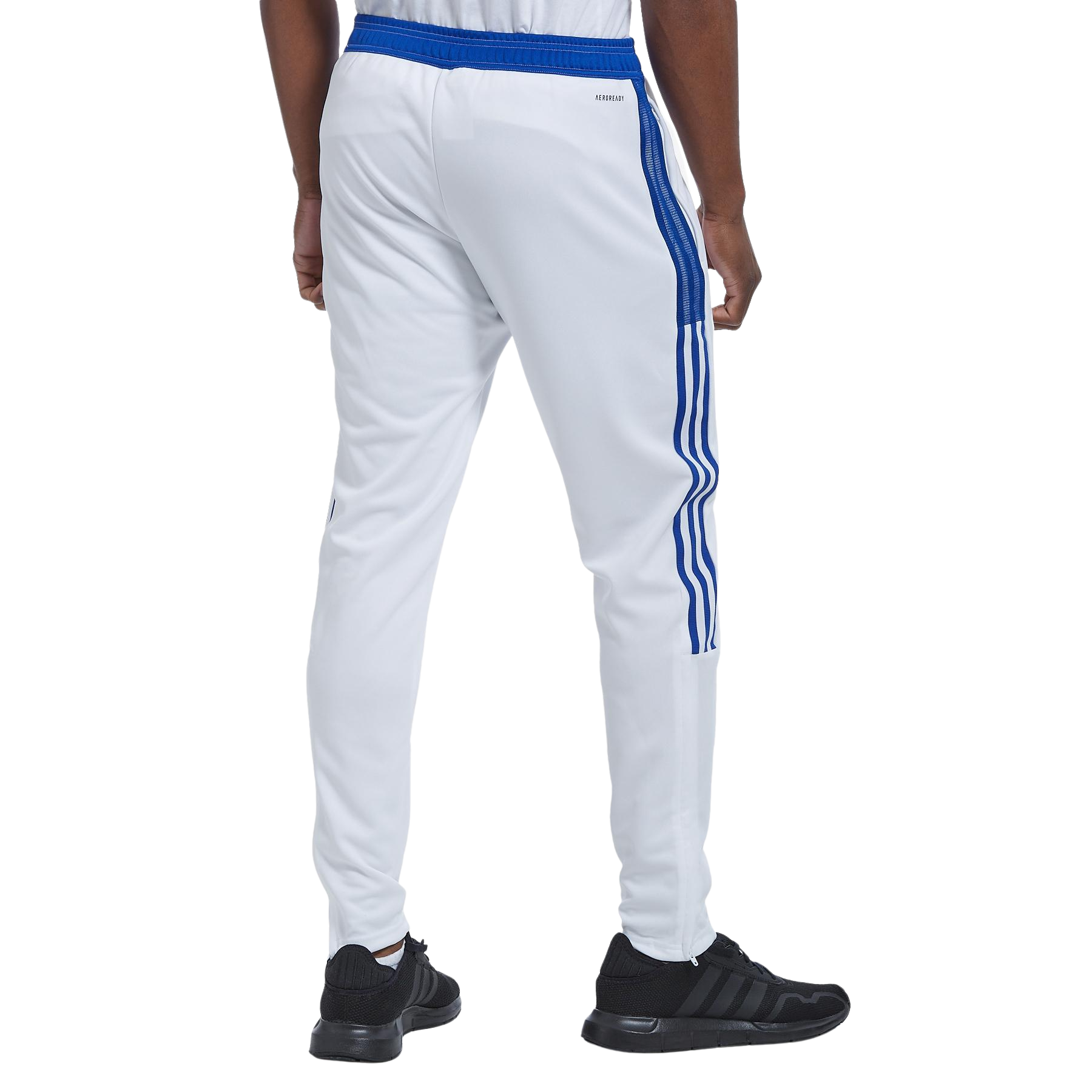 ADIDAS TIRO TRACK PANTS- WHITE/TEAM ROYAL BLUE