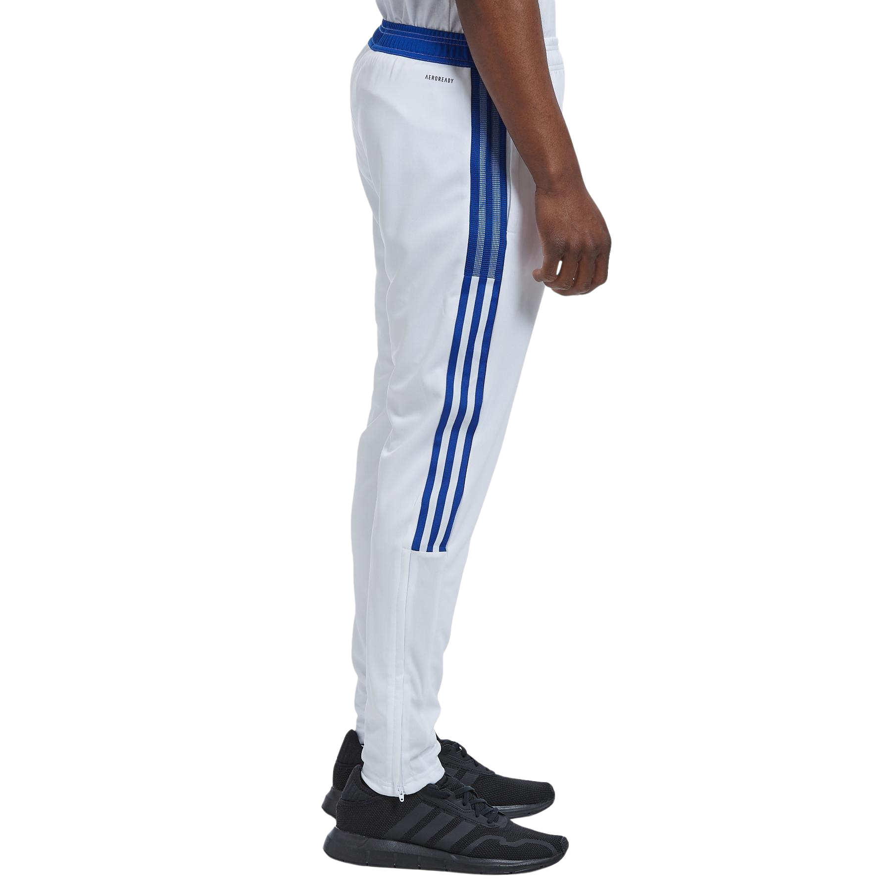 ADIDAS TIRO TRACK PANTS- WHITE/TEAM ROYAL BLUE
