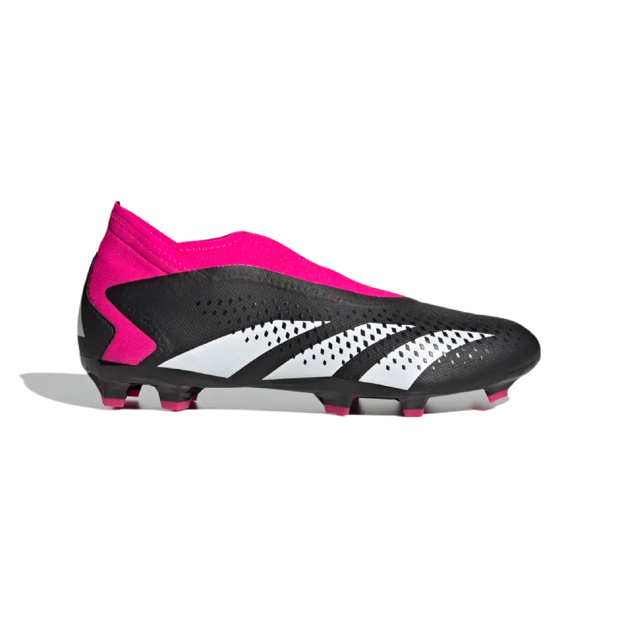 ADIDAS PREDATOR ACCURACY.3 LACELESS FIRM GROUND SOCCER-Core Black / Cloud White / Team Shock Pink 2