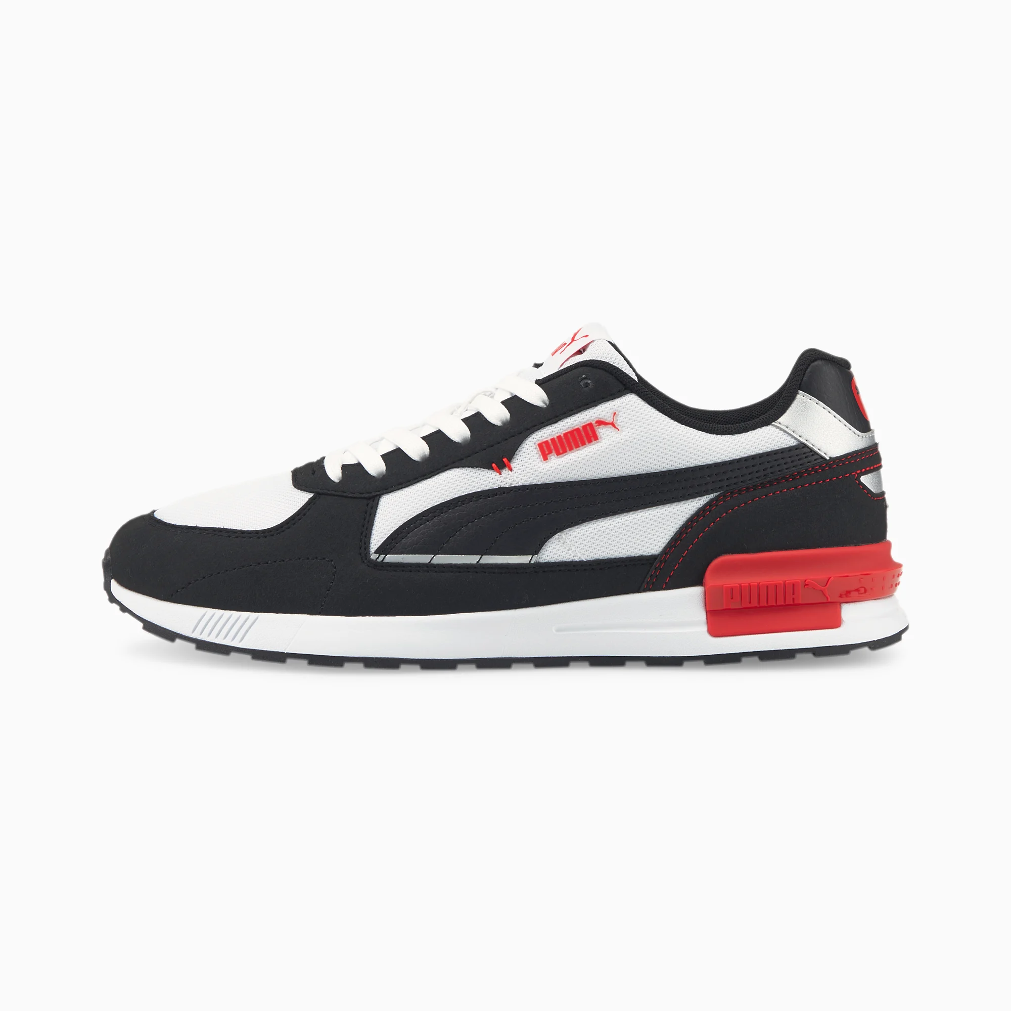 Puma Graviton Trainers -White/Black/Red