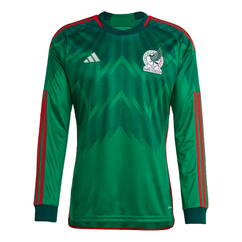 ADIDAS MEXICO LONG SLEEVE HOME STADIUM JERSEY 2022