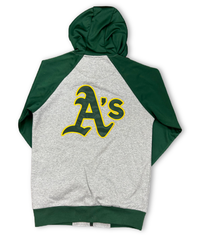 G-III Oakland Athletics Lightweight Jacket-Grey/Green