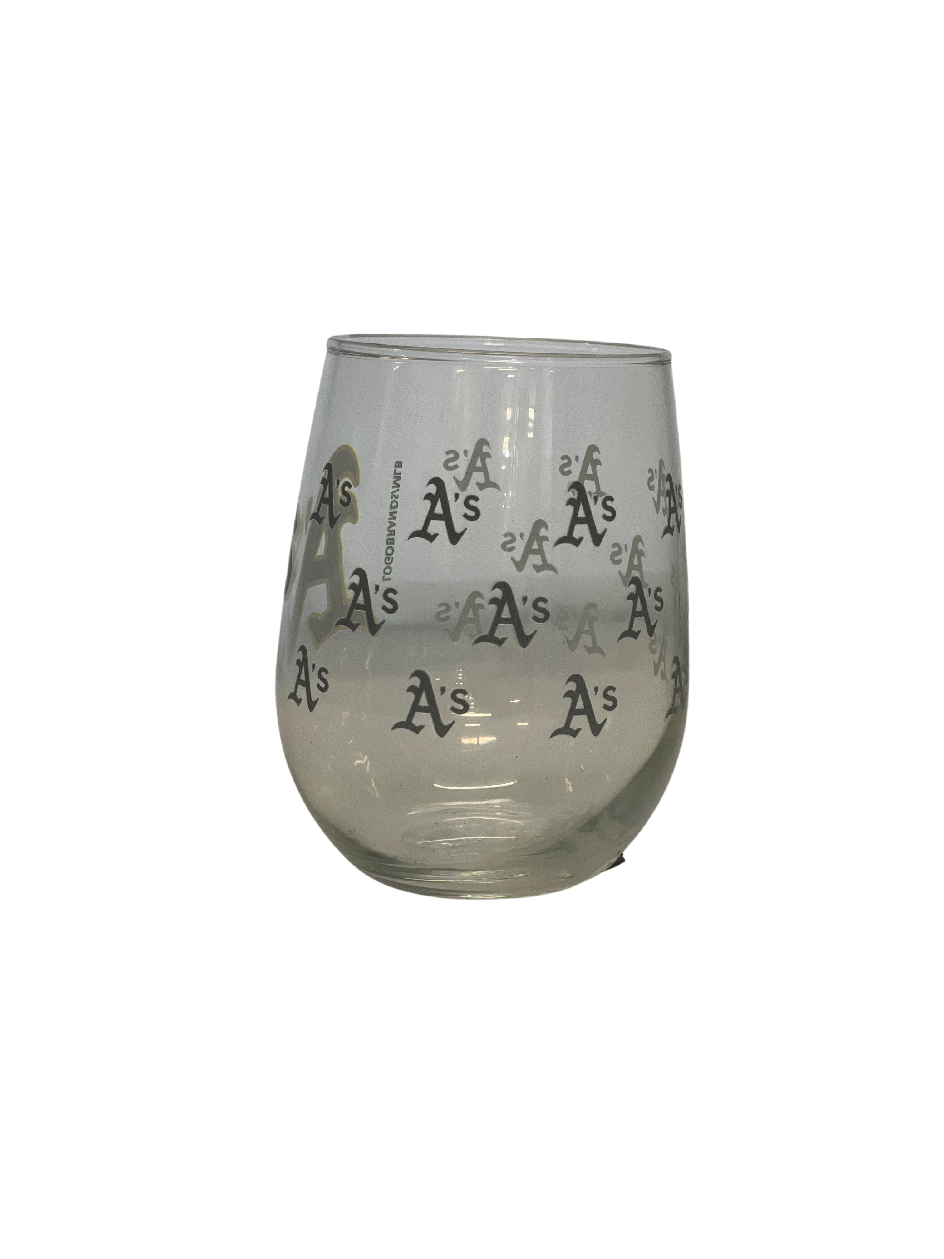 Oakland Athletics 16oz Satin Etch Curved Beverage Glass
