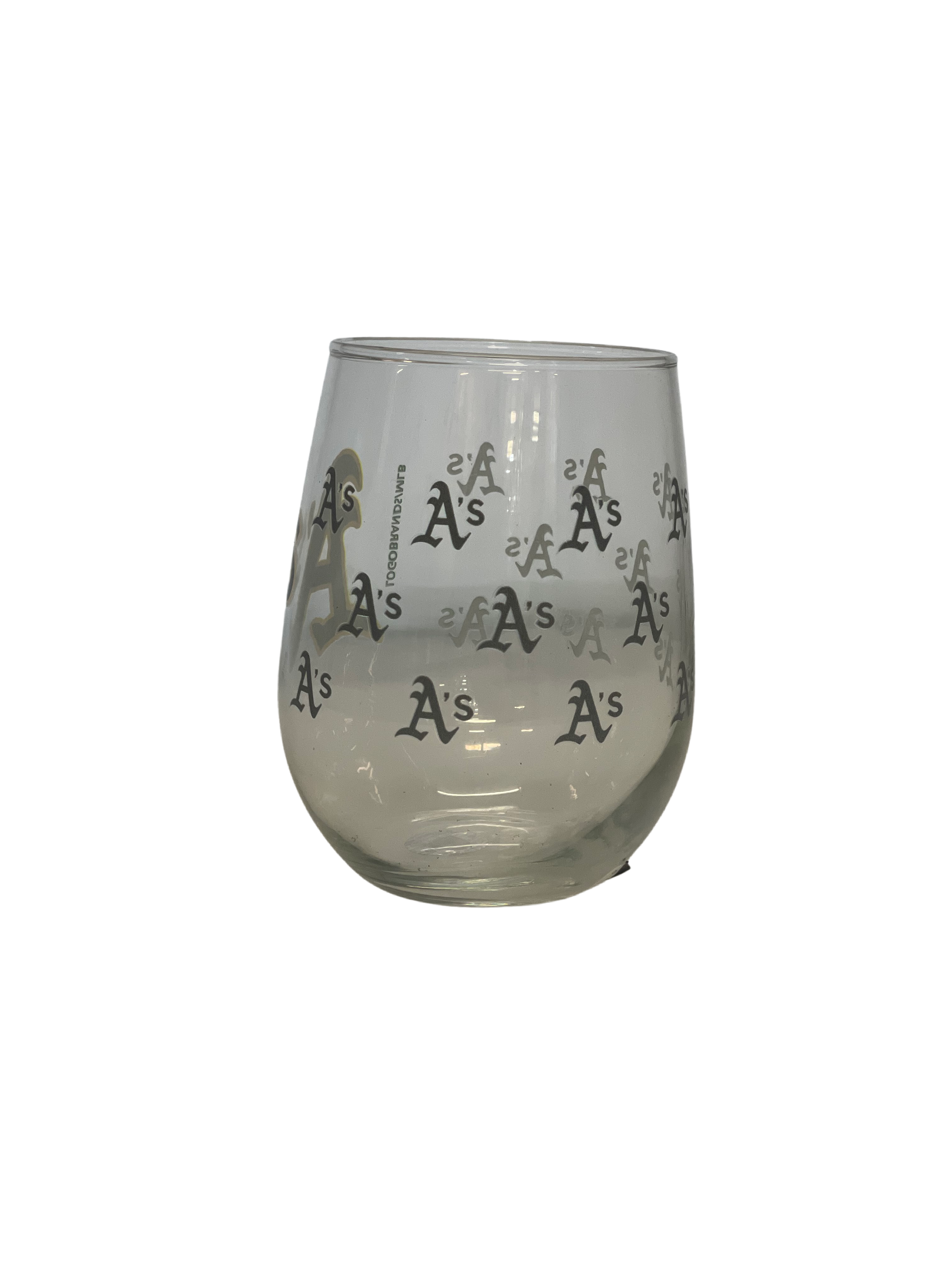 Oakland Athletics  16oz Satin Etch Curved Beverage Glass