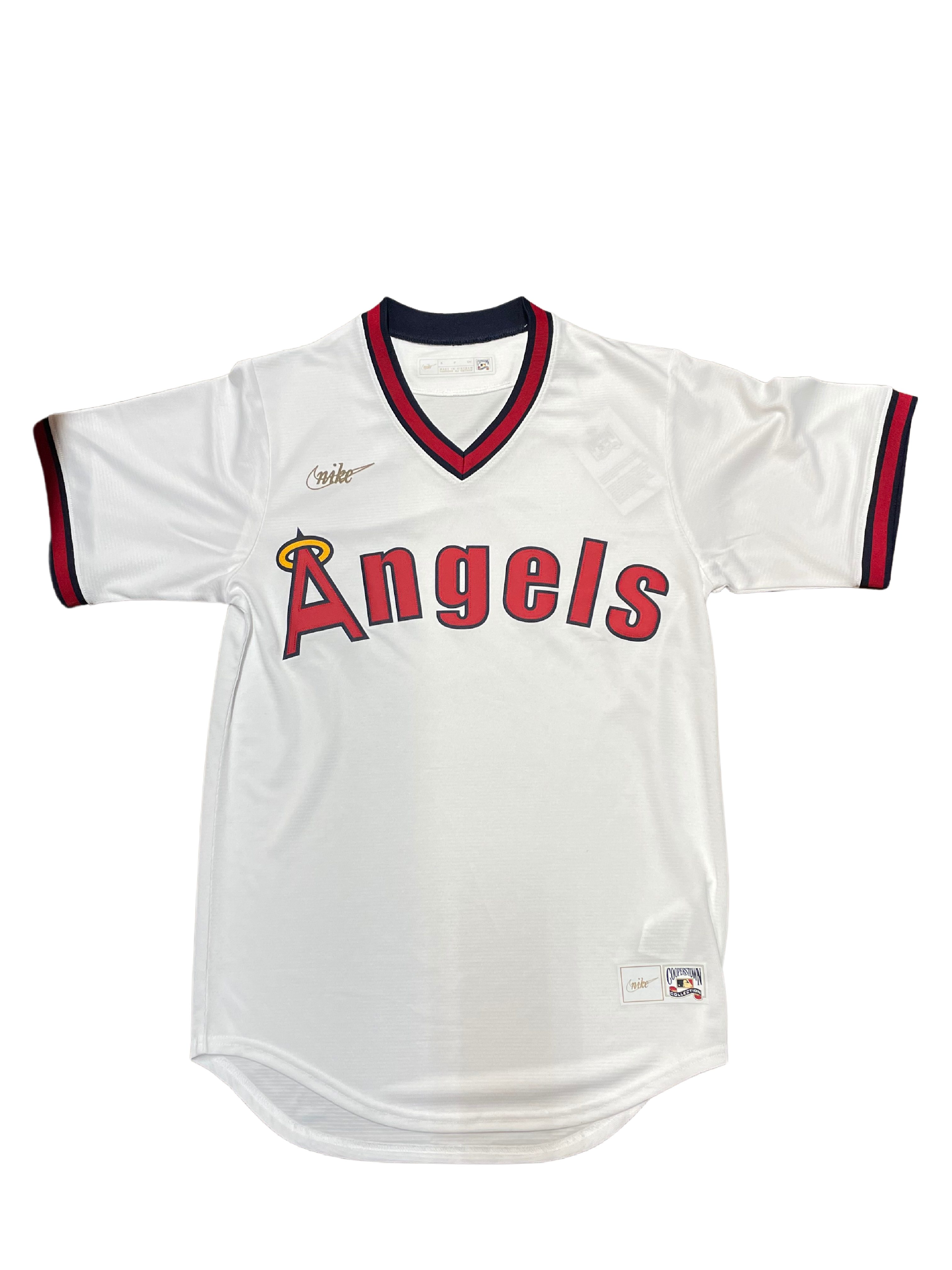 Nike Los Angeles Angels Road Cooperstown Collection Team Jersey - WHITE