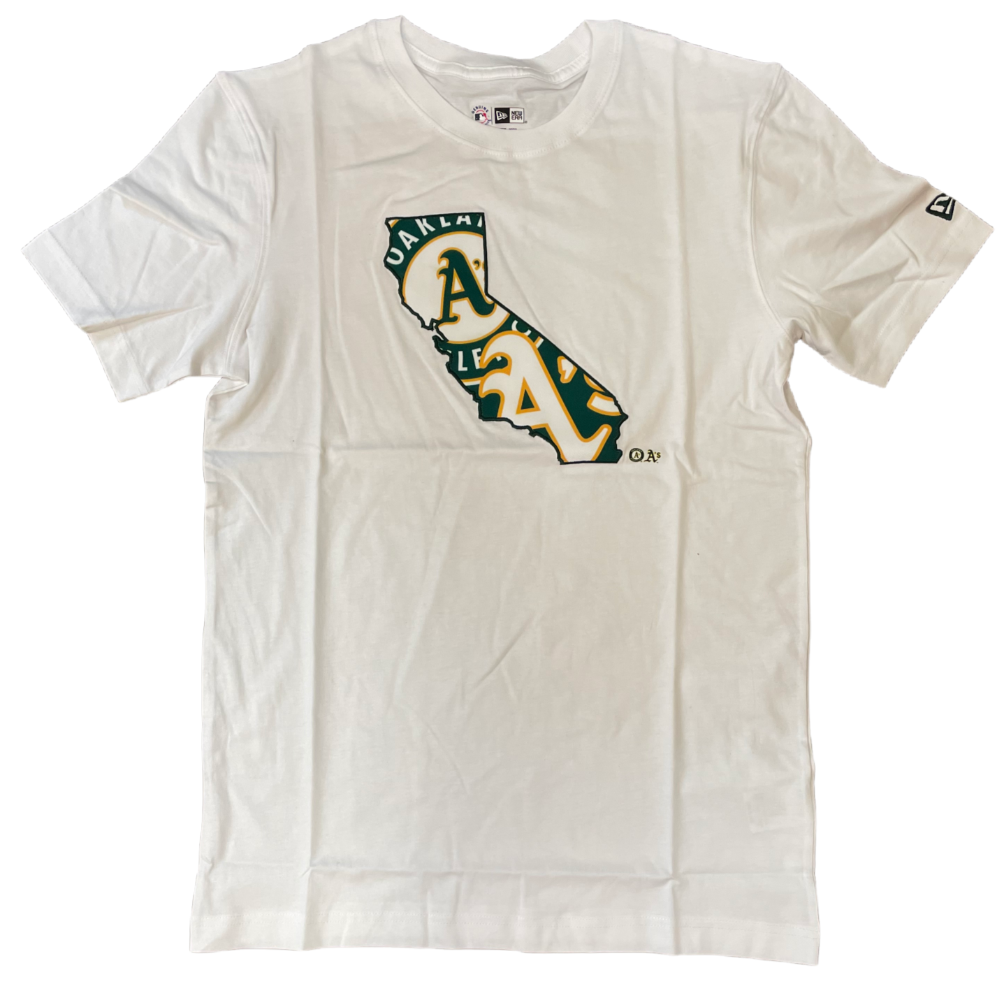 New Era Oakland Athletics State Map T-Shirt- White