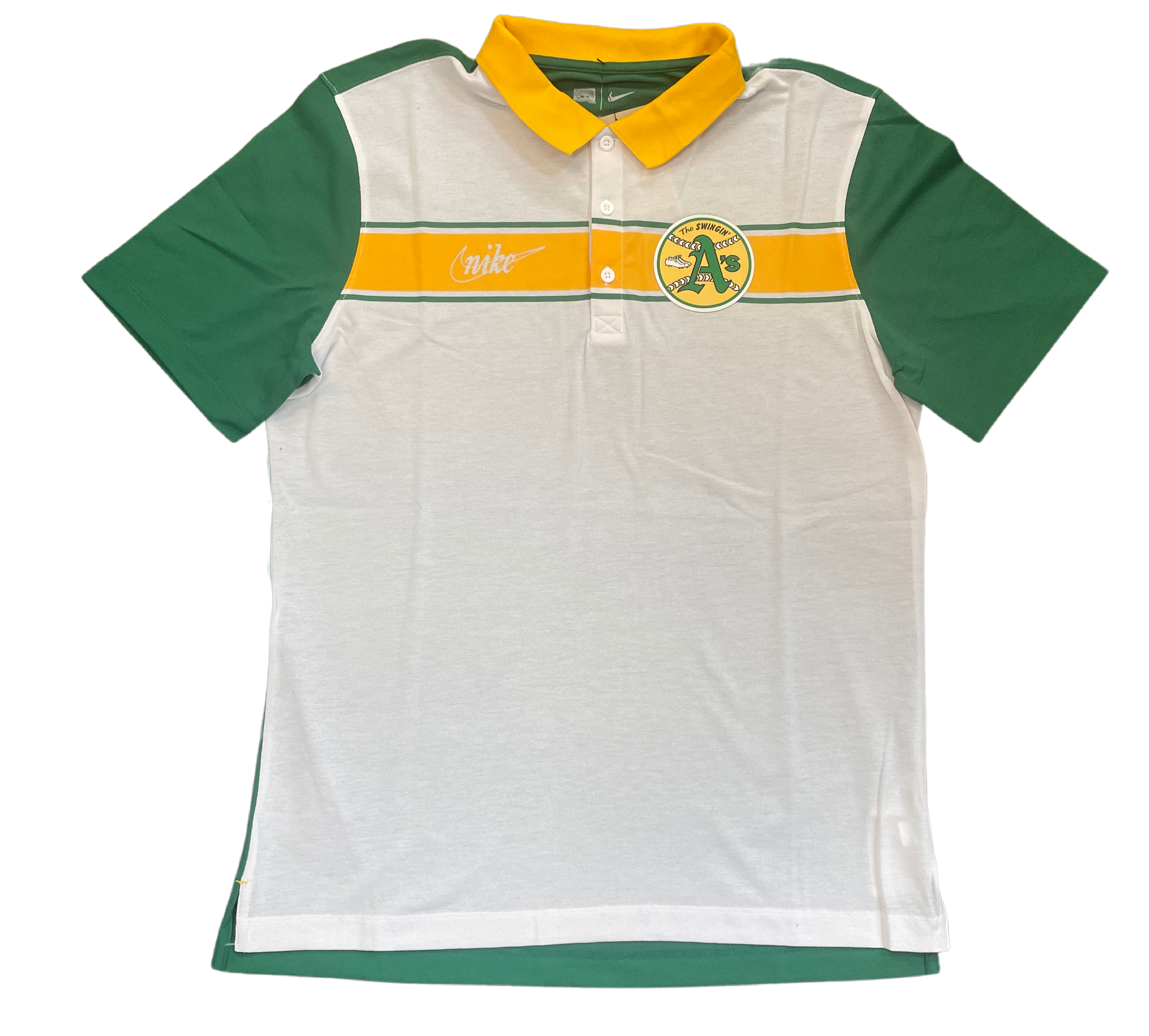 Nike Men's Oakland Athletics Rewind Stripe Polo