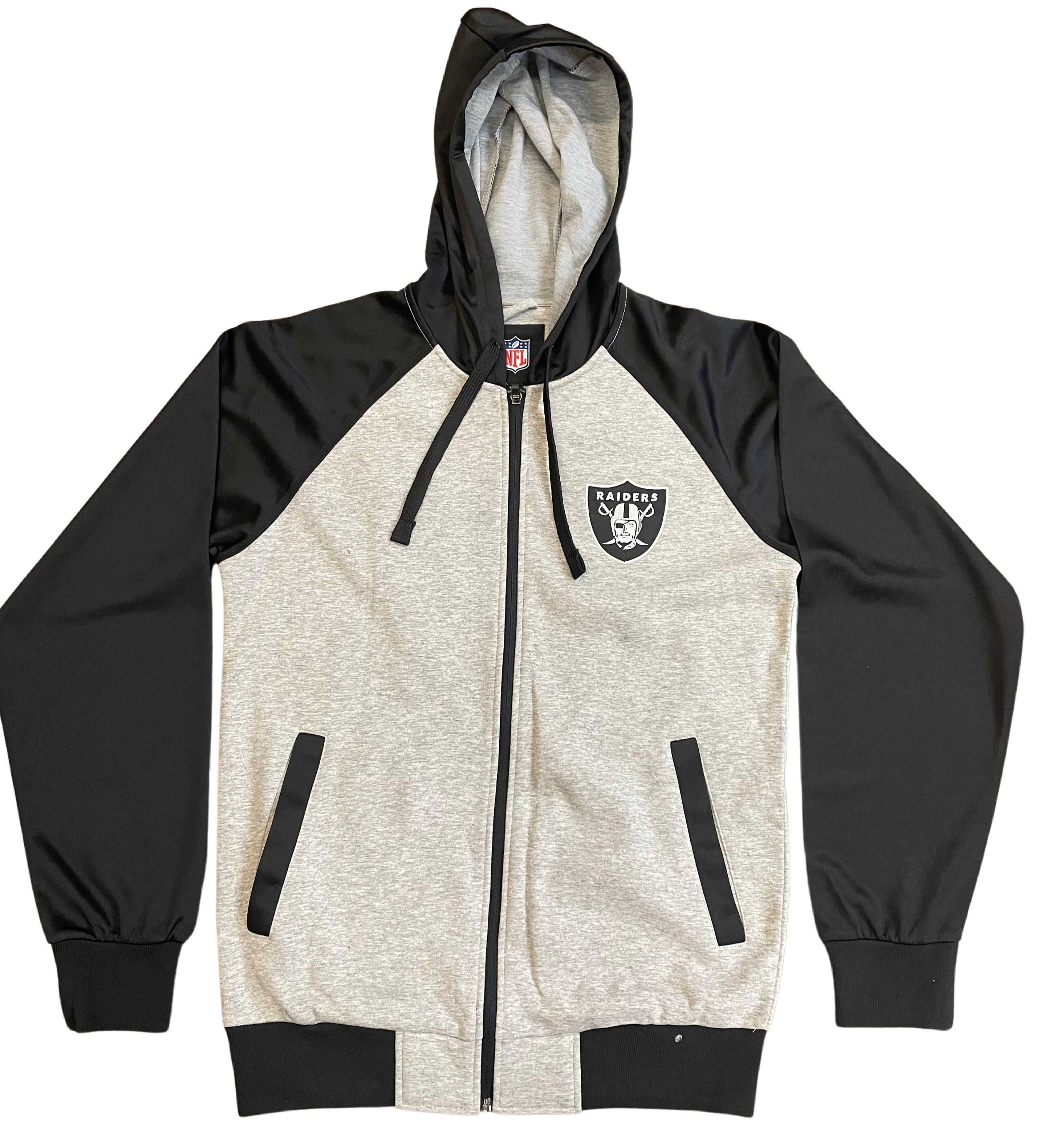 G-III Las Vegas Raiders Lightweight Jacket-Grey/Black