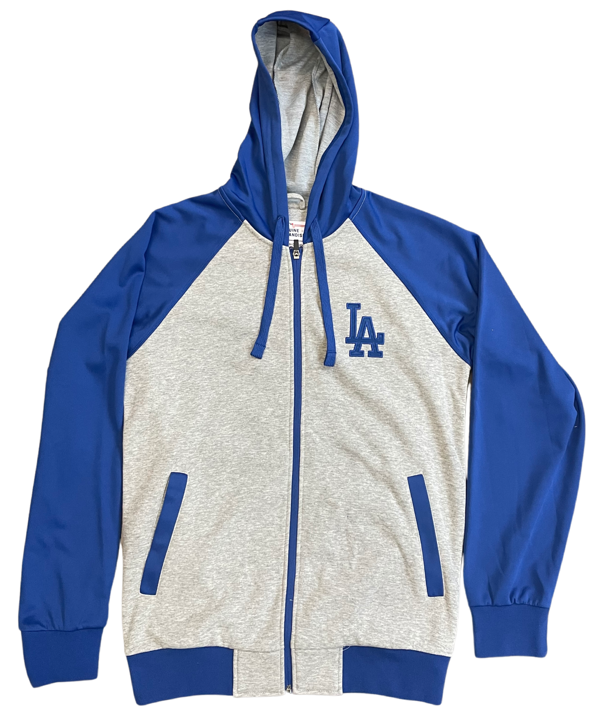 G-III Los Angeles Dodgers Lightweight Jacket-Grey/Royal