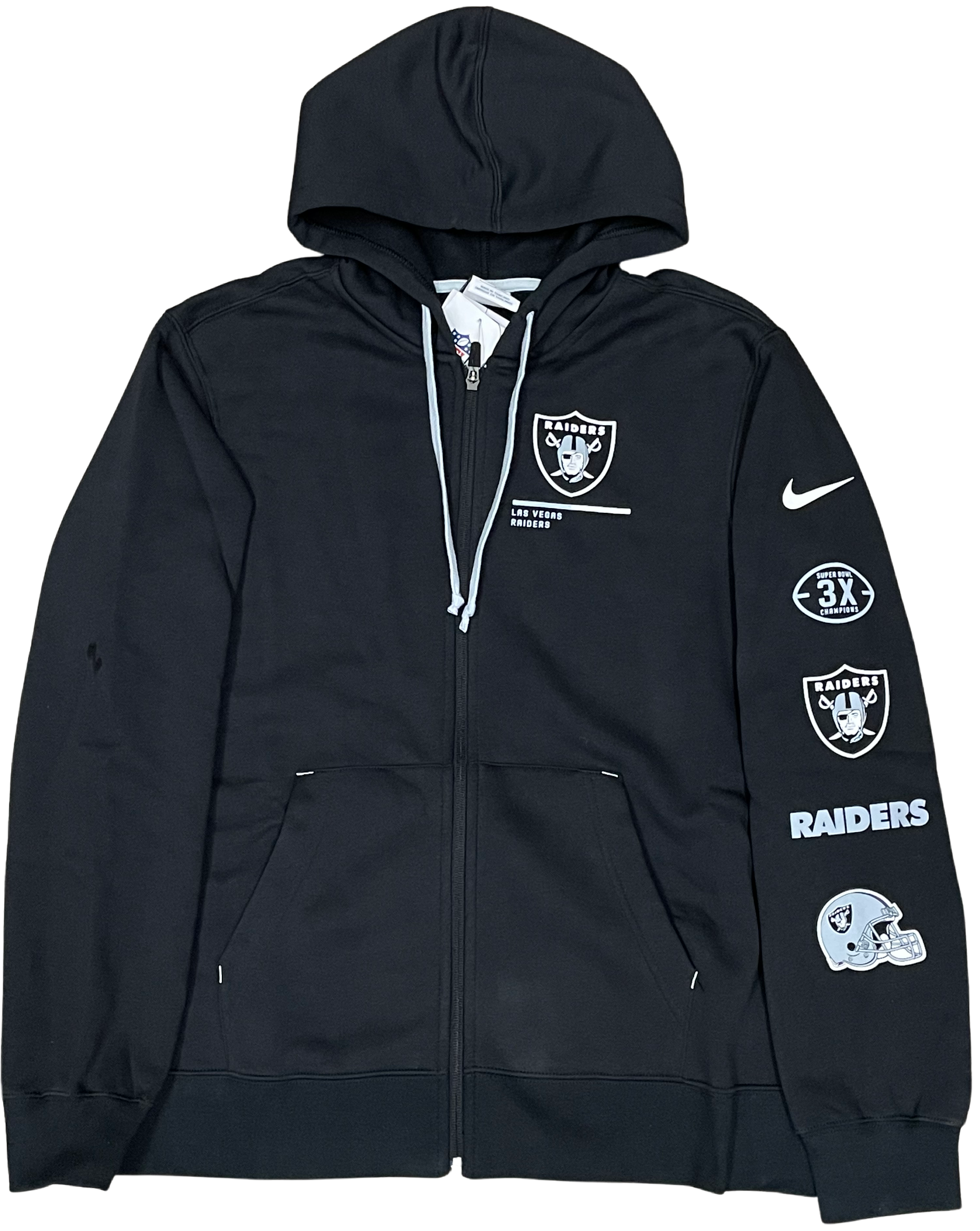 Nike Men's Las Vegas Raiders NFL Field Sudadera Full-Zip Hoody - black