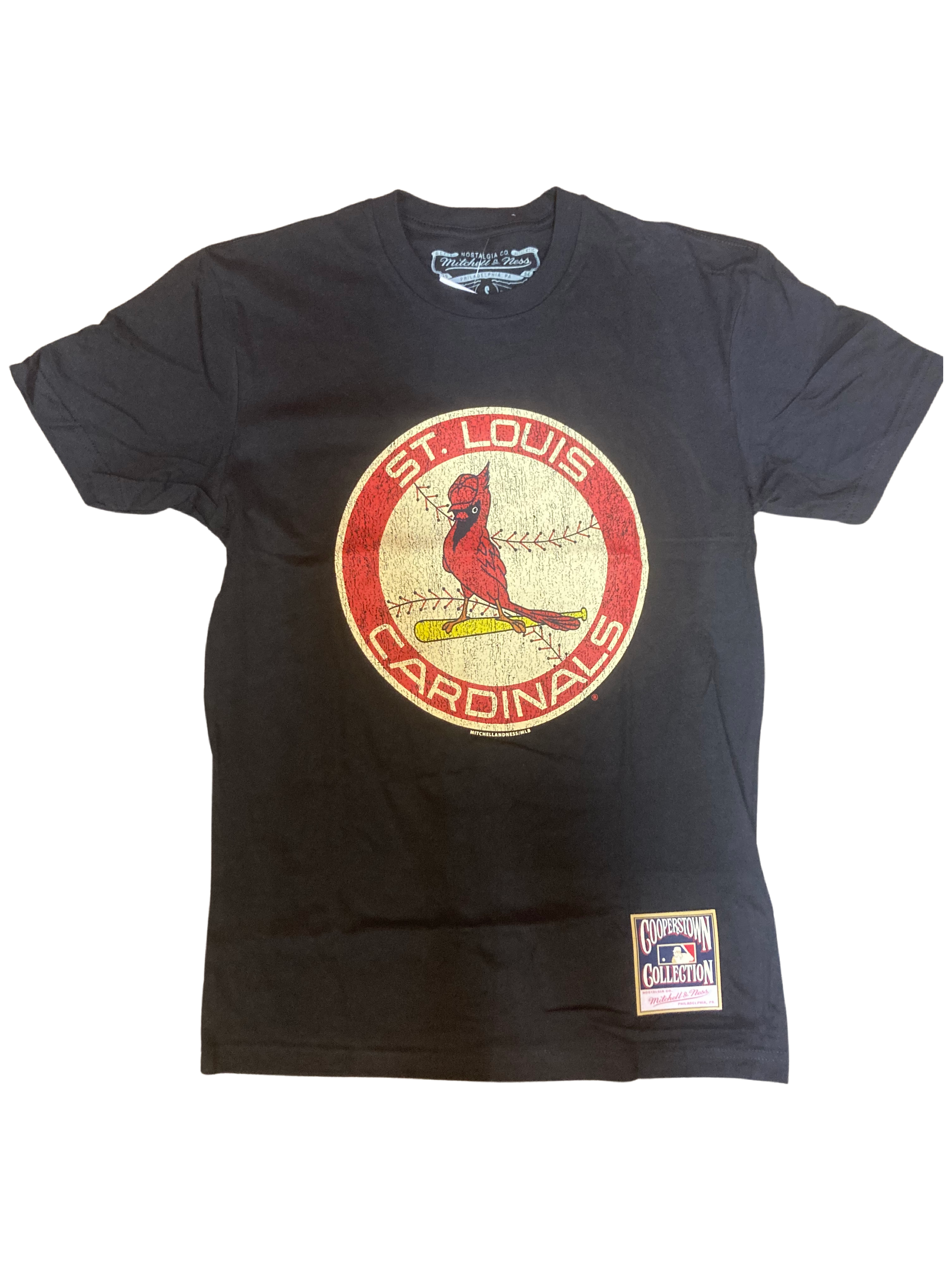 Mitchell & Ness Men's Under The Lights Saint Louis Cardinals Graphic Tee- Black