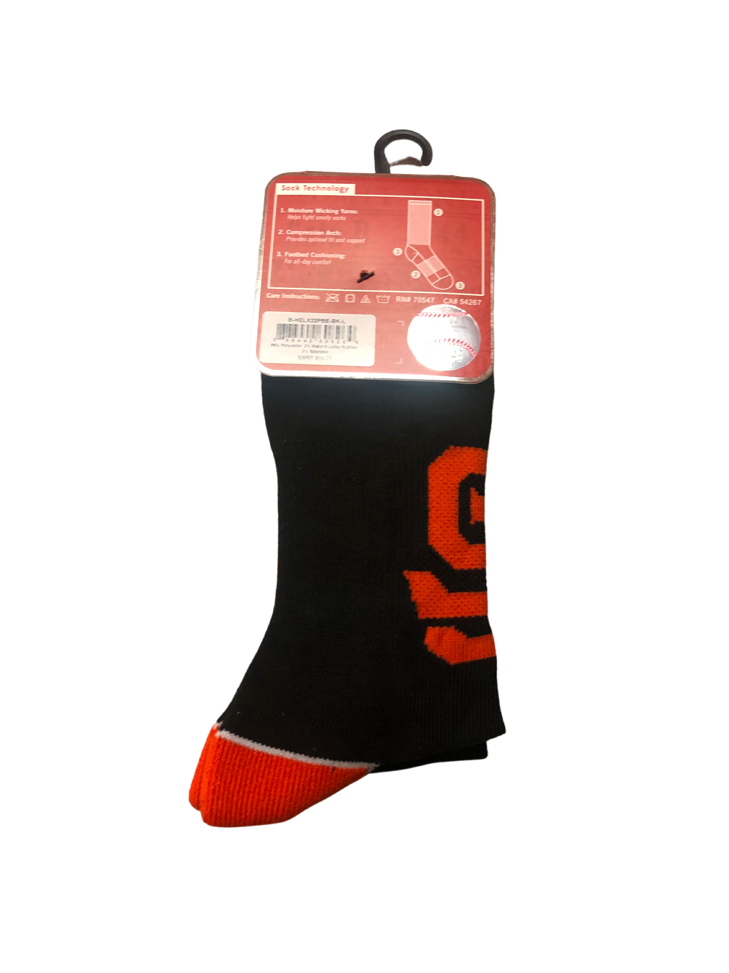 '47 BRAND SAN FRANCISCO GIANTS CUSHIONED SOCKS-BLACK/ORANGE