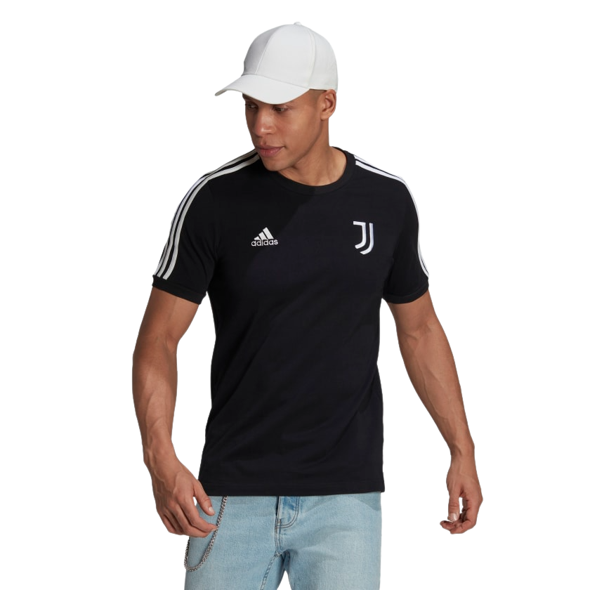 ADIDAS JUVENTUS 3-STRIPES TEE-BLACK/WHITE