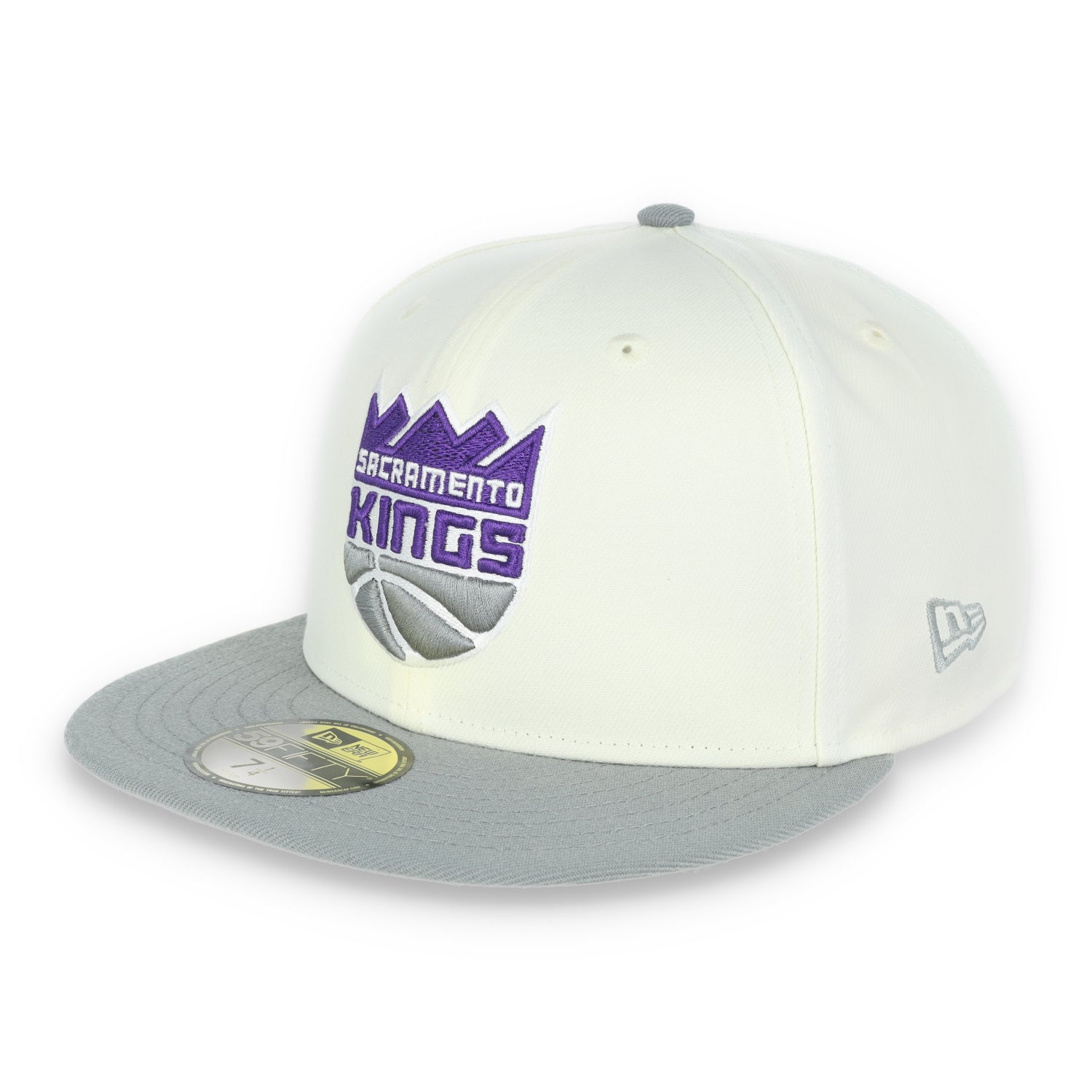 New Era Sacramento Kings Retro E1 59Fifty Fitted Hat-Cream/Purple