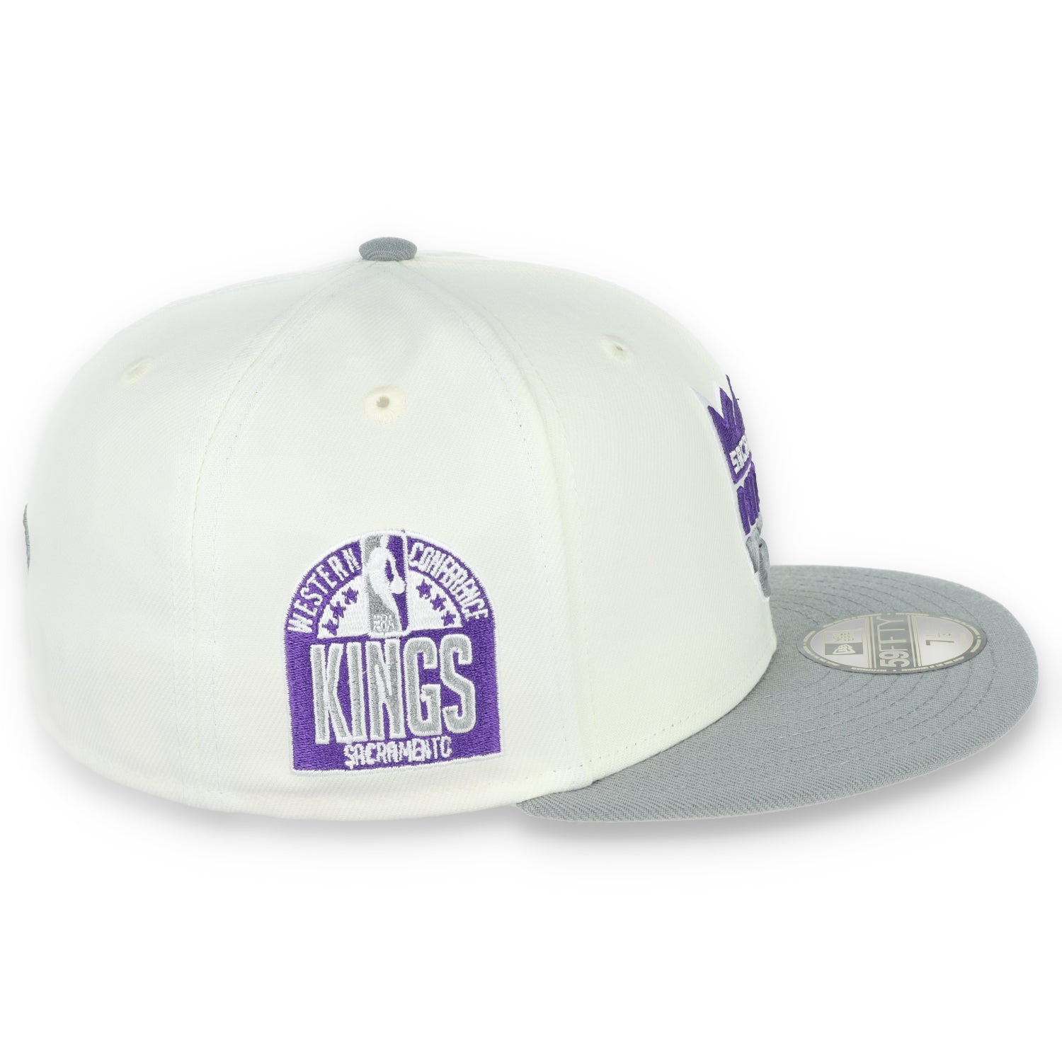 New Era Sacramento Kings Retro E1 59Fifty Fitted Hat-Cream/Purple