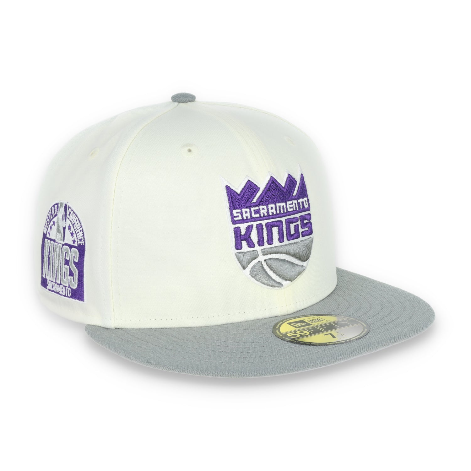 New Era Sacramento Kings Retro E1 59Fifty Fitted Hat-Cream/Purple