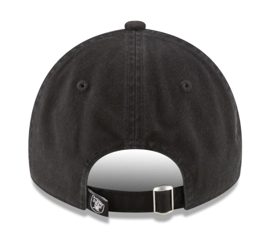 LAS VEGAS RAIDERS NEW ERA CORE CLASSIC BLACK 9TWENTY ADJUSTABLE HAT