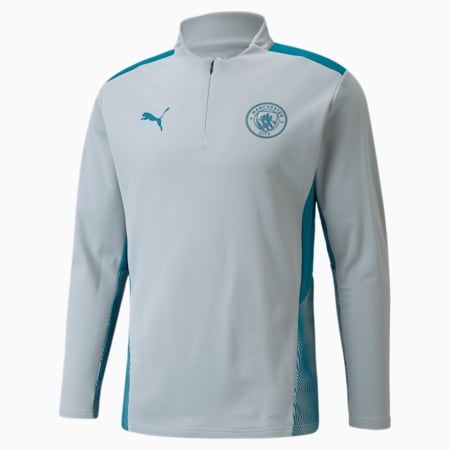 PUMA MANCHESTER CITY 1/4  ZIP DRILL TOP-QUARRY-OCEAN DEPTHS