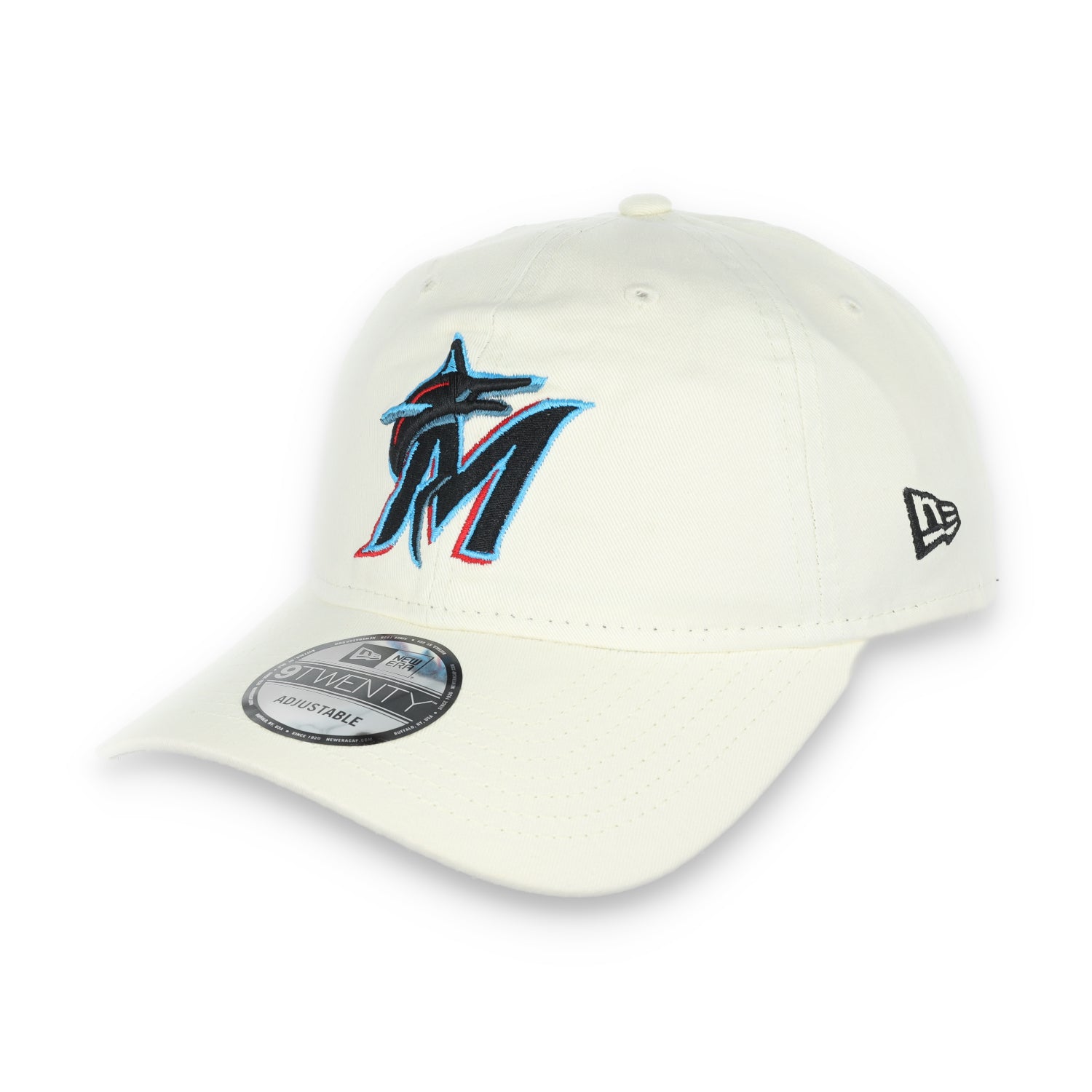 New Era Miami Marlins Core Classic 2.0 9Twenty Adjustable Hat-Ivory