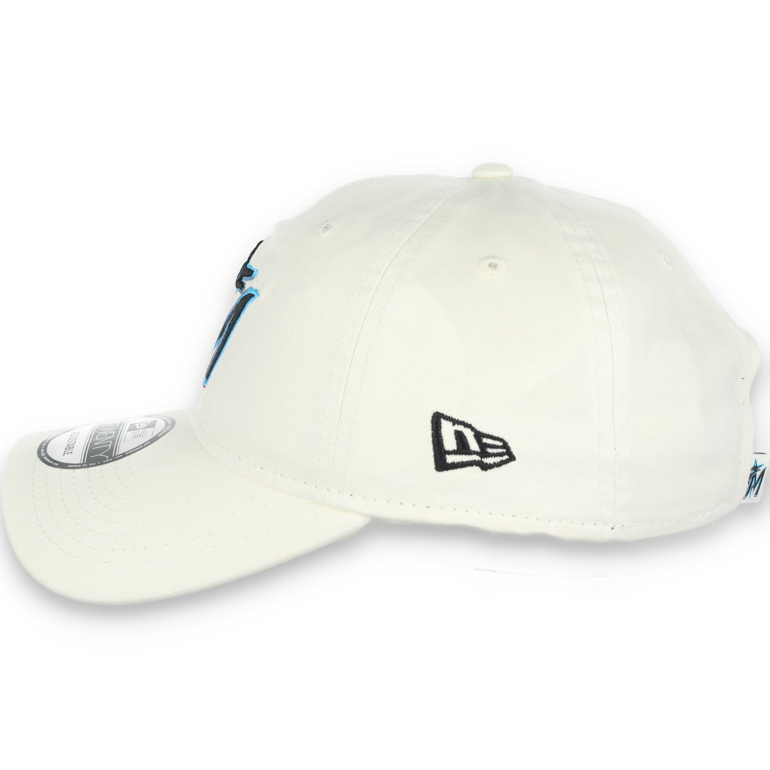 New Era Miami Marlins Core Classic 2.0 9Twenty Adjustable Hat-Ivory