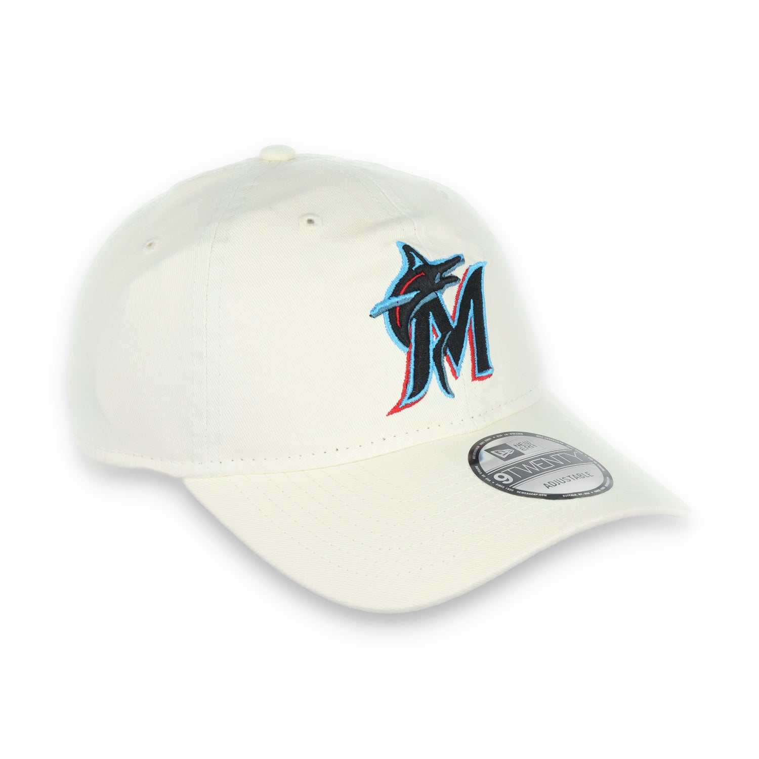 New Era Miami Marlins Core Classic 2.0 9Twenty Adjustable Hat-Ivory