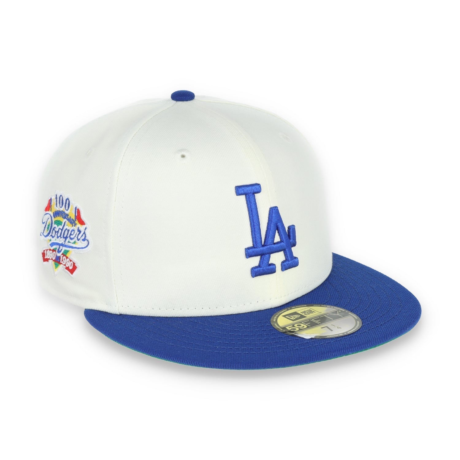 New Era Los Angeles Dodgers 100th Anniversary Patch 59FIFTY Fitted Ivory