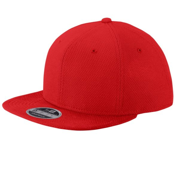 New Era® Original Fit Flat Bill Snapback Cap-Red