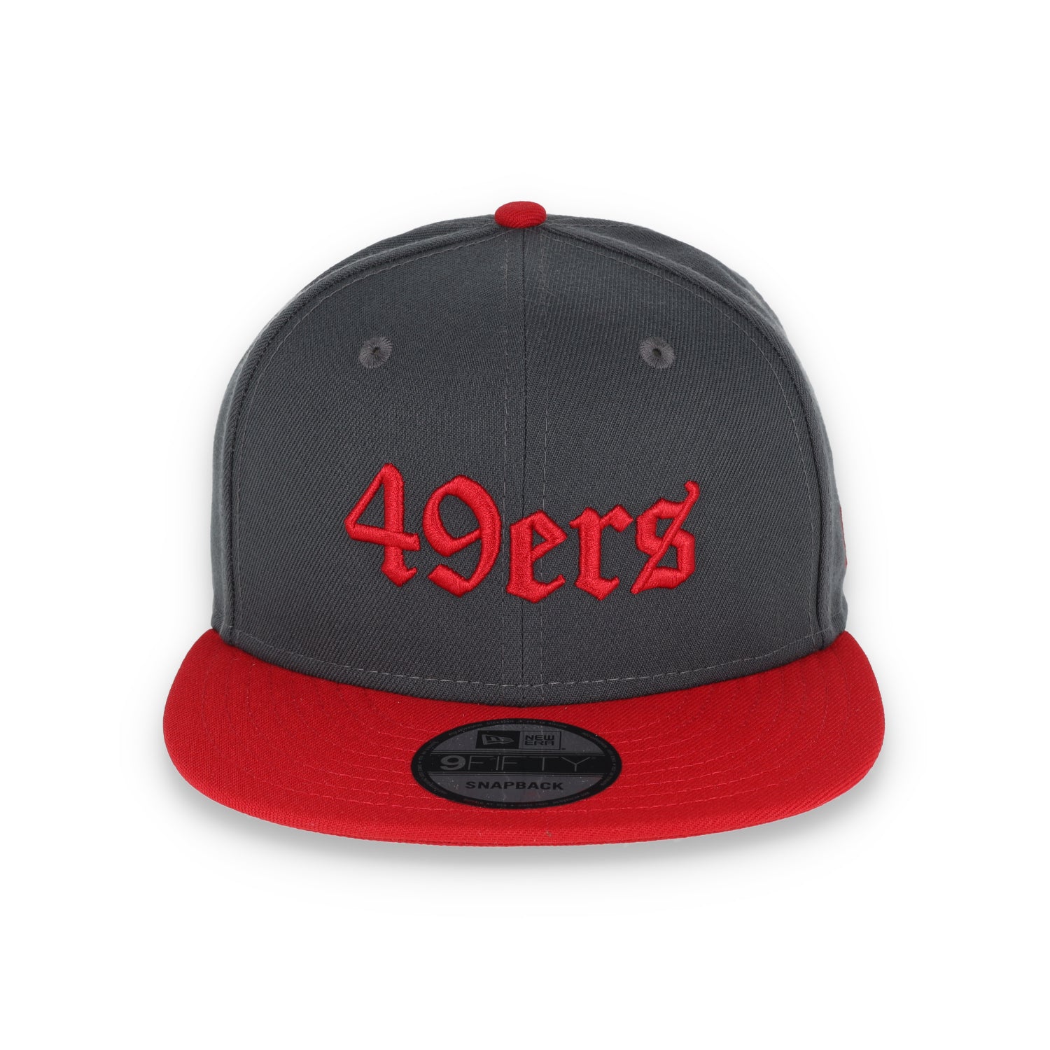 NEW ERA SAN FRANCISCO 49ERS GOTHIC SCRIPT NEW ERA 9FIFTY SNAPBACK-GREY/RED