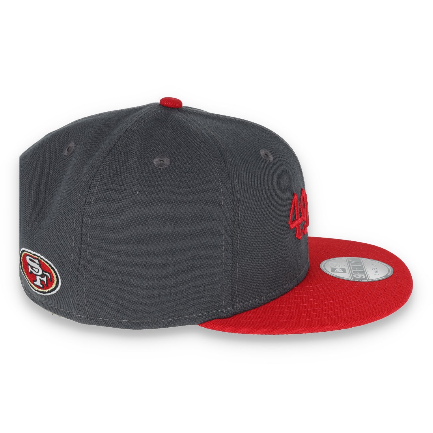 NEW ERA SAN FRANCISCO 49ERS GOTHIC SCRIPT NEW ERA 9FIFTY SNAPBACK-GREY/RED