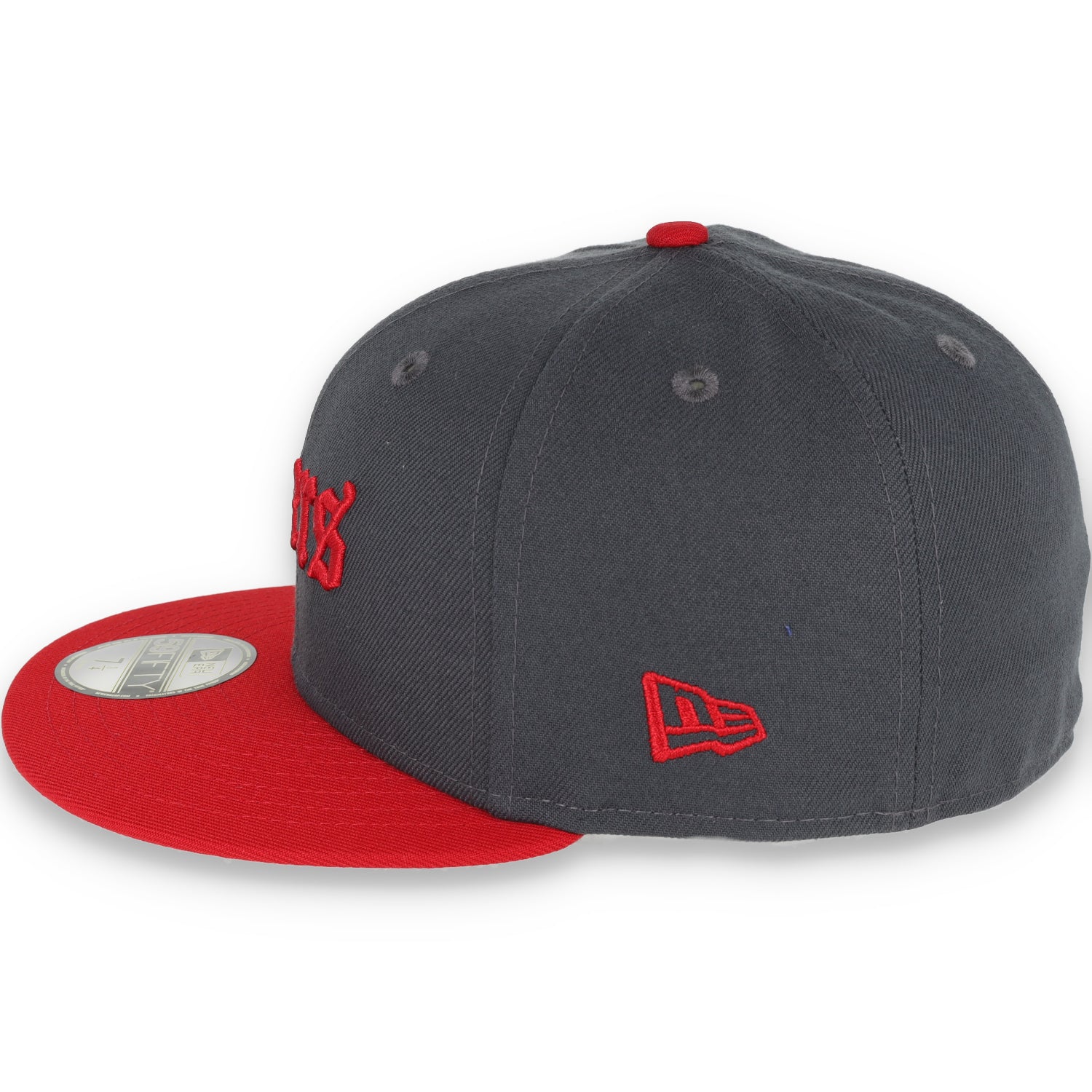 NEW ERA SAN FRANCISCO 49ERS GOTHIC SCRIPT 2TONE 59FIFTY FITTED- HEATHER GREY/RED