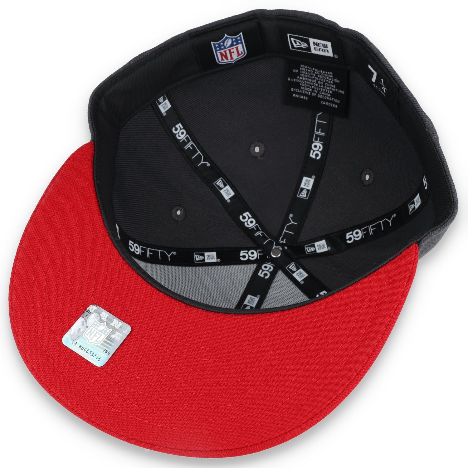 NEW ERA SAN FRANCISCO 49ERS GOTHIC SCRIPT 2TONE 59FIFTY FITTED- HEATHER GREY/RED