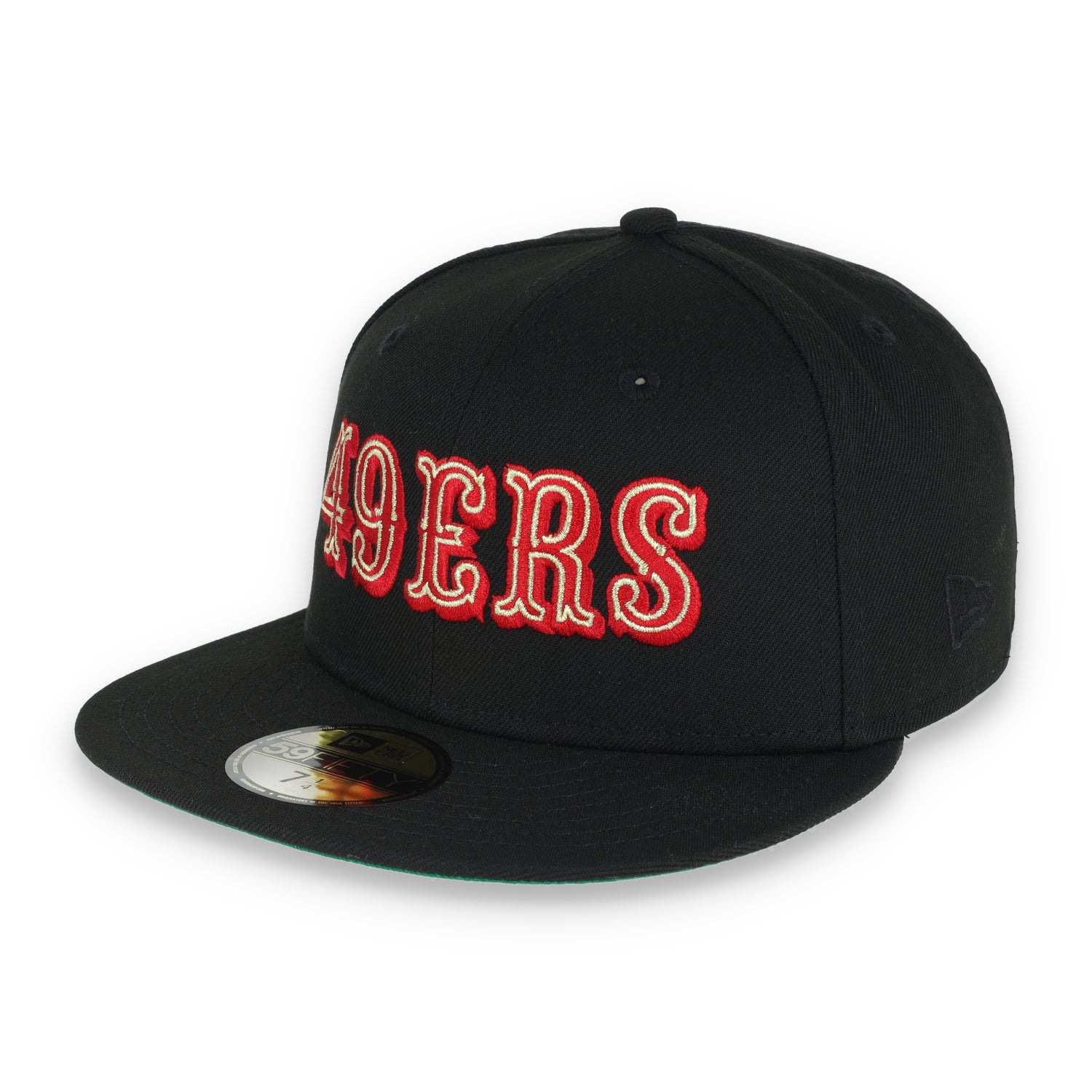 NEW ERA SAN FRANCISCO 49ERS 40TH ANNIVERSARY SIDE PATCH SCRIPT 59FIFTY FITTED HAT