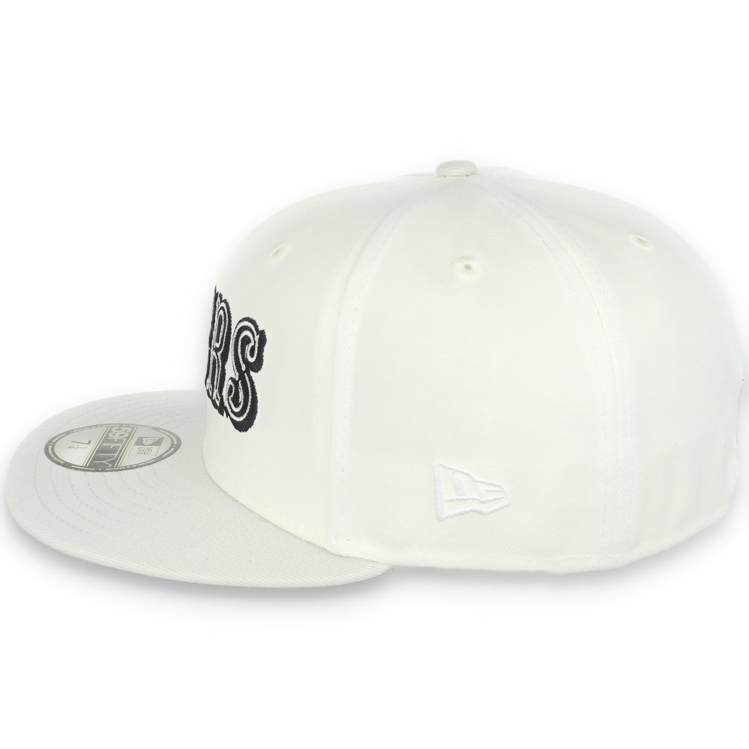 NEW ERA SAN FRANCISCO 49ERS 75TH ANNIVERSARY SIDE PATCH SCRIPT 59FIFTY FITTED HAT-CHROME