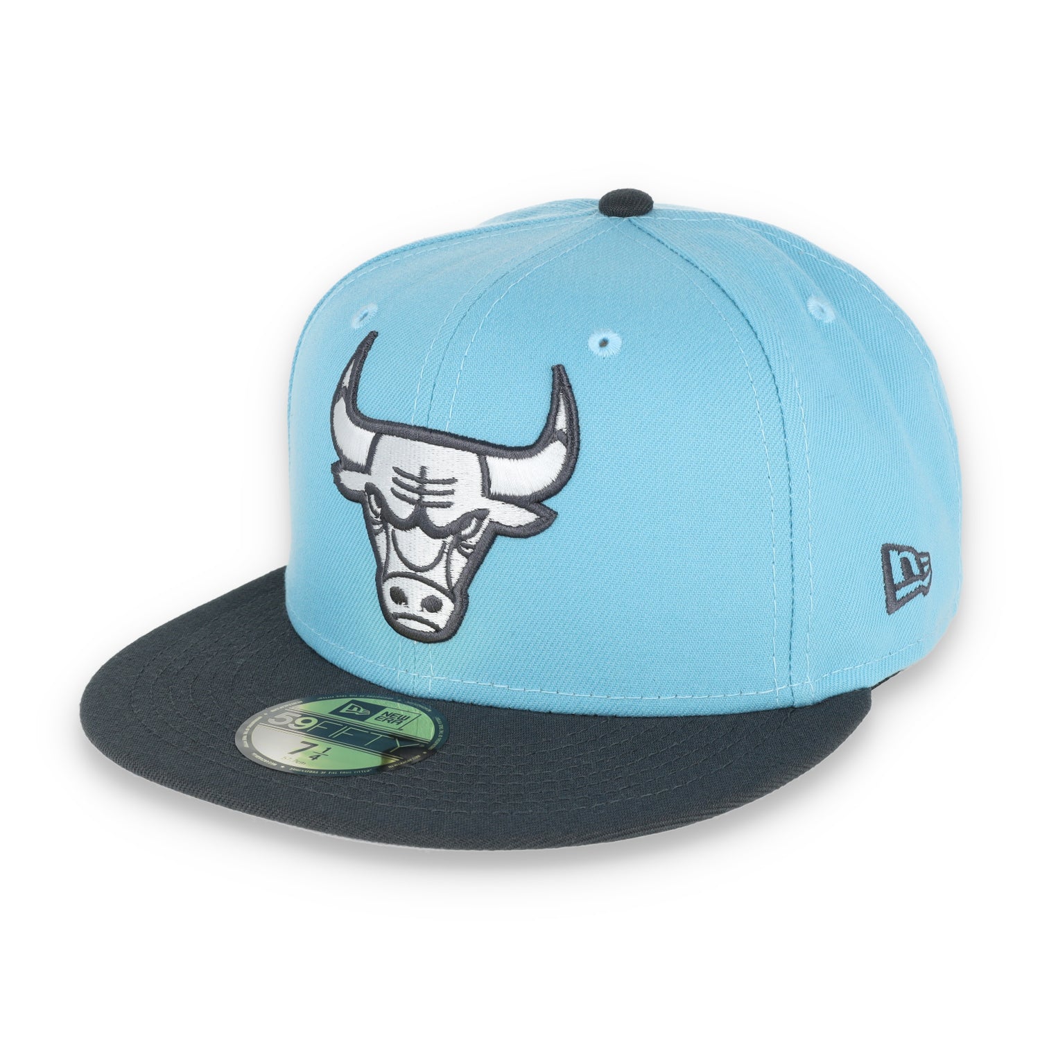 NEW ERA CHICAGO BULLS COLOR PACK 2TONE 59FIFTY FITTED HAT - BABYBLUE/GREY