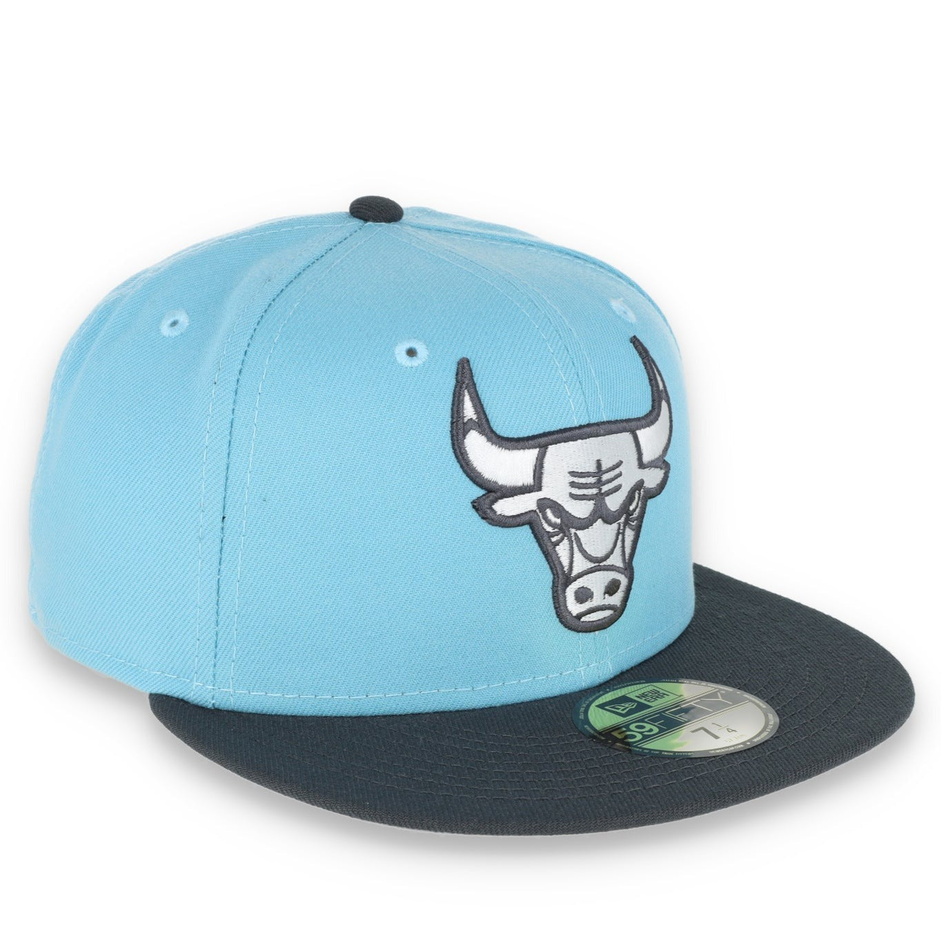 NEW ERA CHICAGO BULLS COLOR PACK 2TONE 59FIFTY FITTED HAT - BABYBLUE/GREY