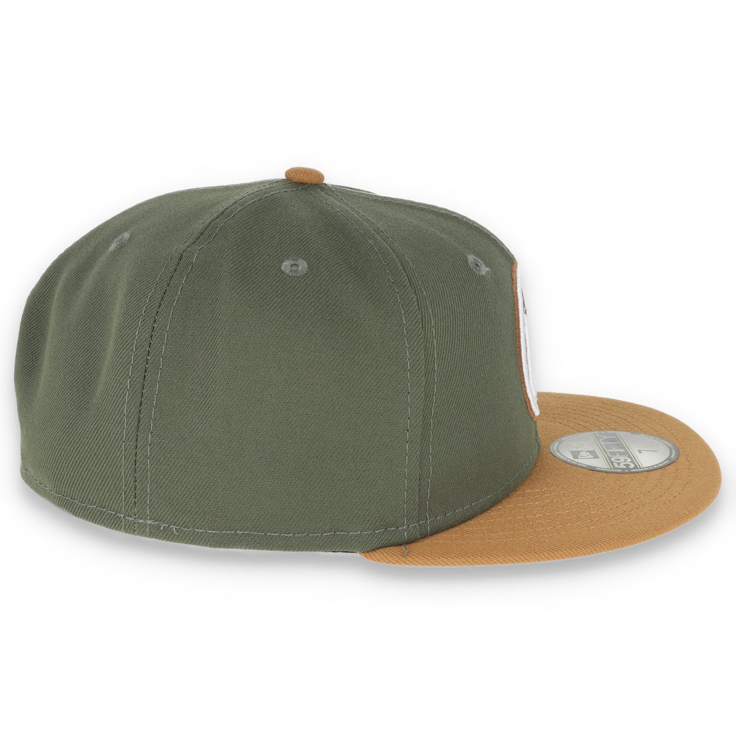 NEW ERA GOLDEN STATE WARRIORS COLOR PACK 2TONE 59FIFTY FITTED HAT- OLIVE/TAN