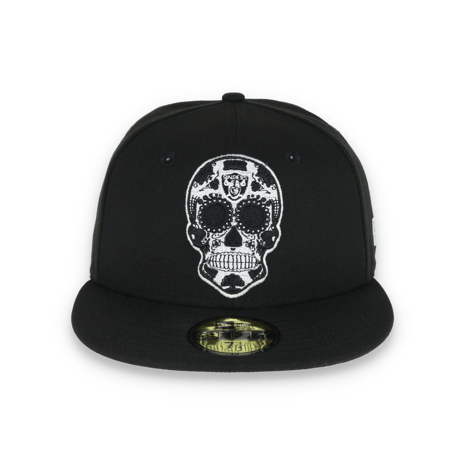 NEW ERA LAS VEGAS RAIDERS SUGAR SKULL 59FIFTY FITTED HAT-BLACK/WHITE