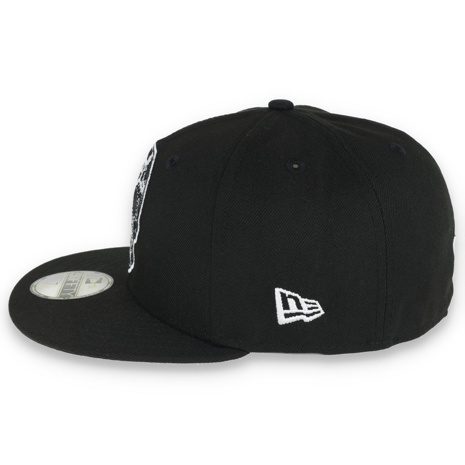 NEW ERA LAS VEGAS RAIDERS SUGAR SKULL 59FIFTY FITTED HAT-BLACK/WHITE