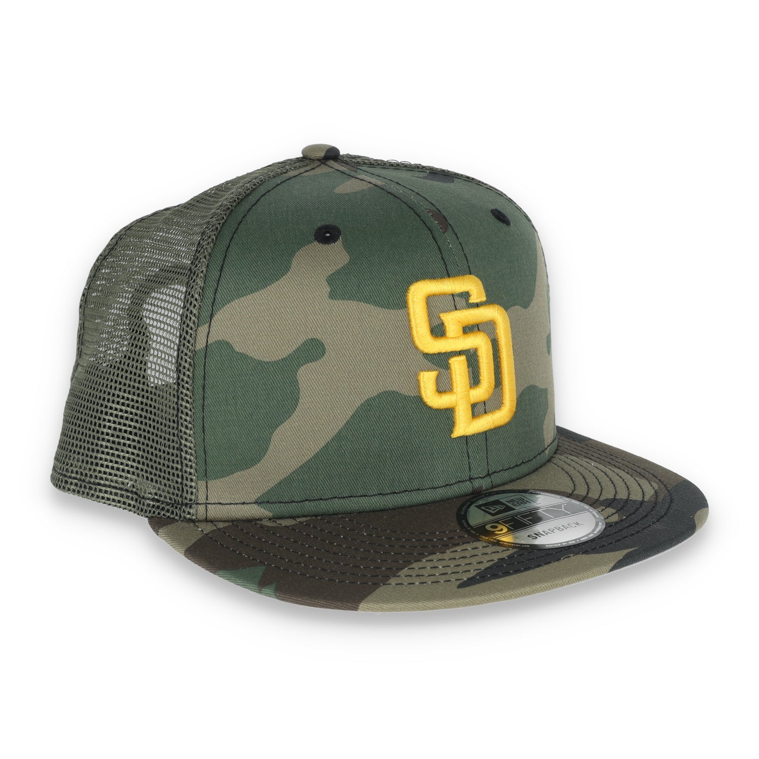 NEW ERA SAN DIEGO PADRES CLASSIC TRUCKER 9FIFTY ADJUSTABLE SNAPBACK-CAMO