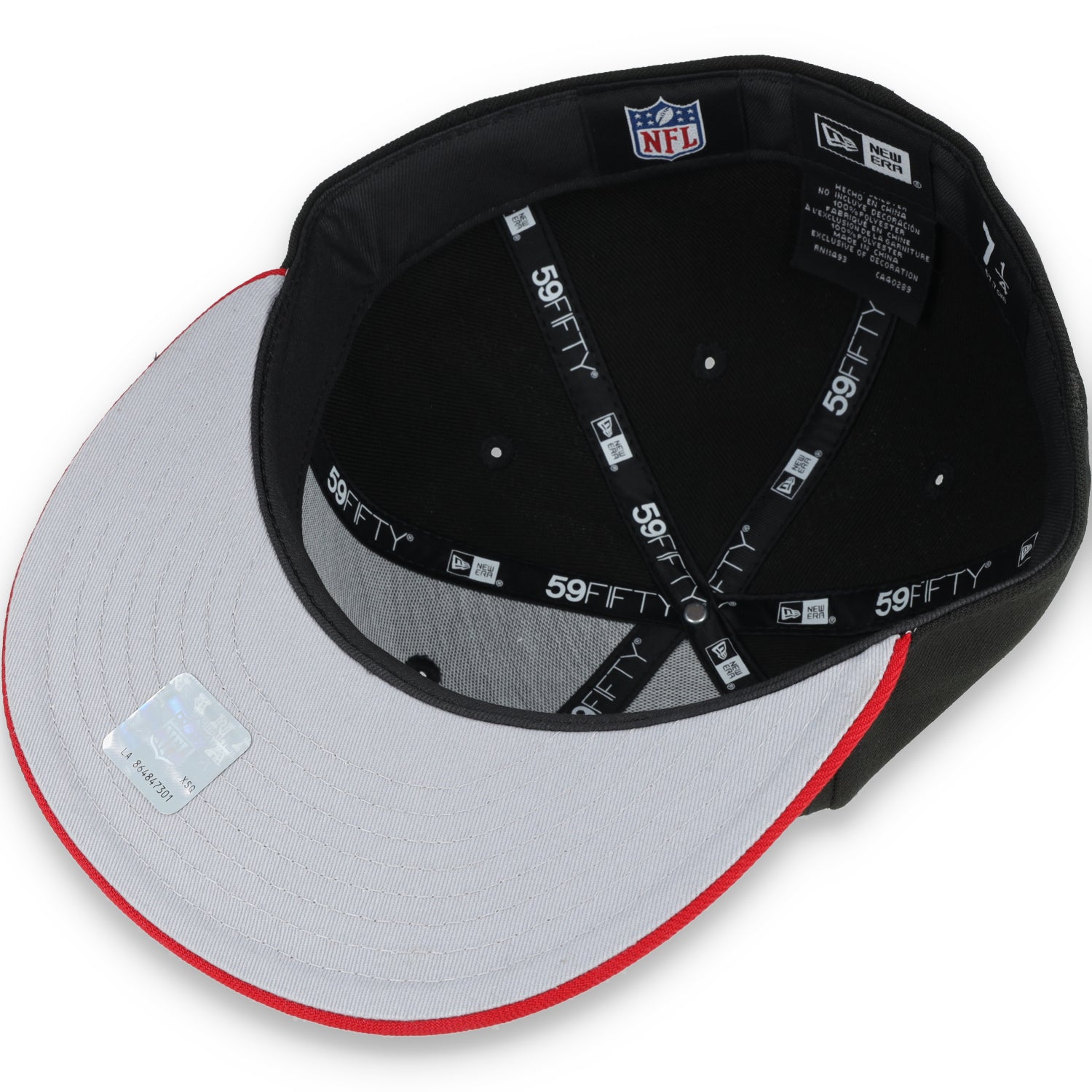 NEW ERA SAN FRANCISCO 49ERS SUGAR SKULL 59FIFTY FITTED HAT-BLACK/SCARLET