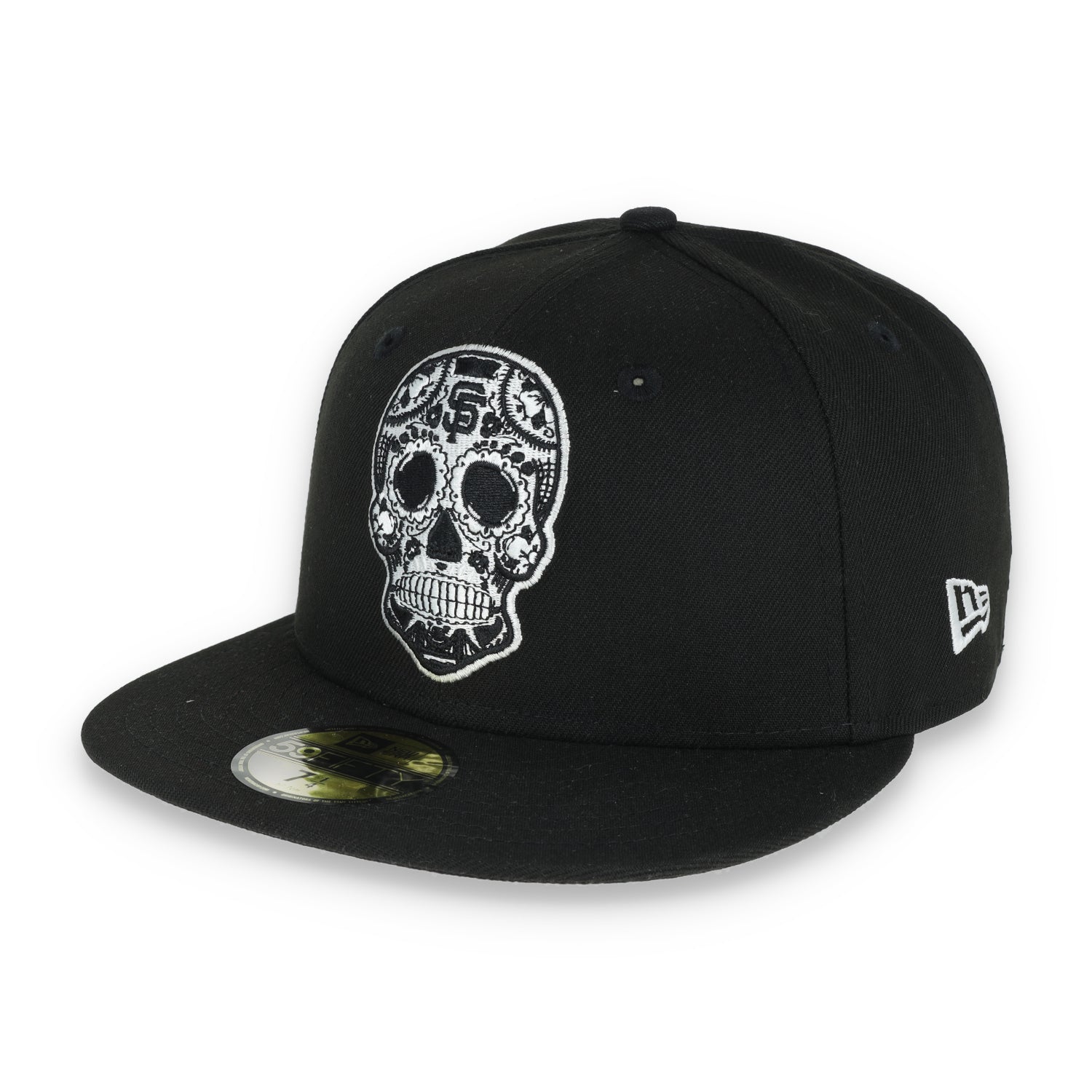 NEW ERA SAN FRANCISCO GIANTS SUGAR SKULL 59FIFTY FITTED HAT-BLACK/WHITE