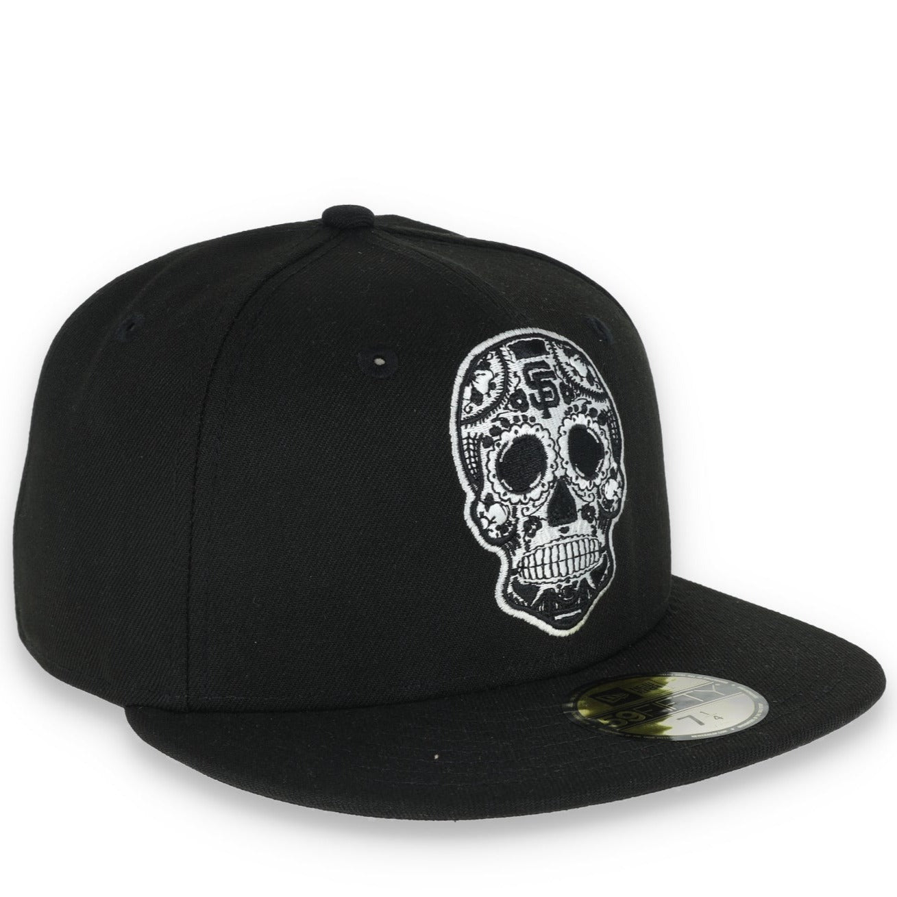 NEW ERA SAN FRANCISCO GIANTS SUGAR SKULL 59FIFTY FITTED HAT-BLACK/WHITE