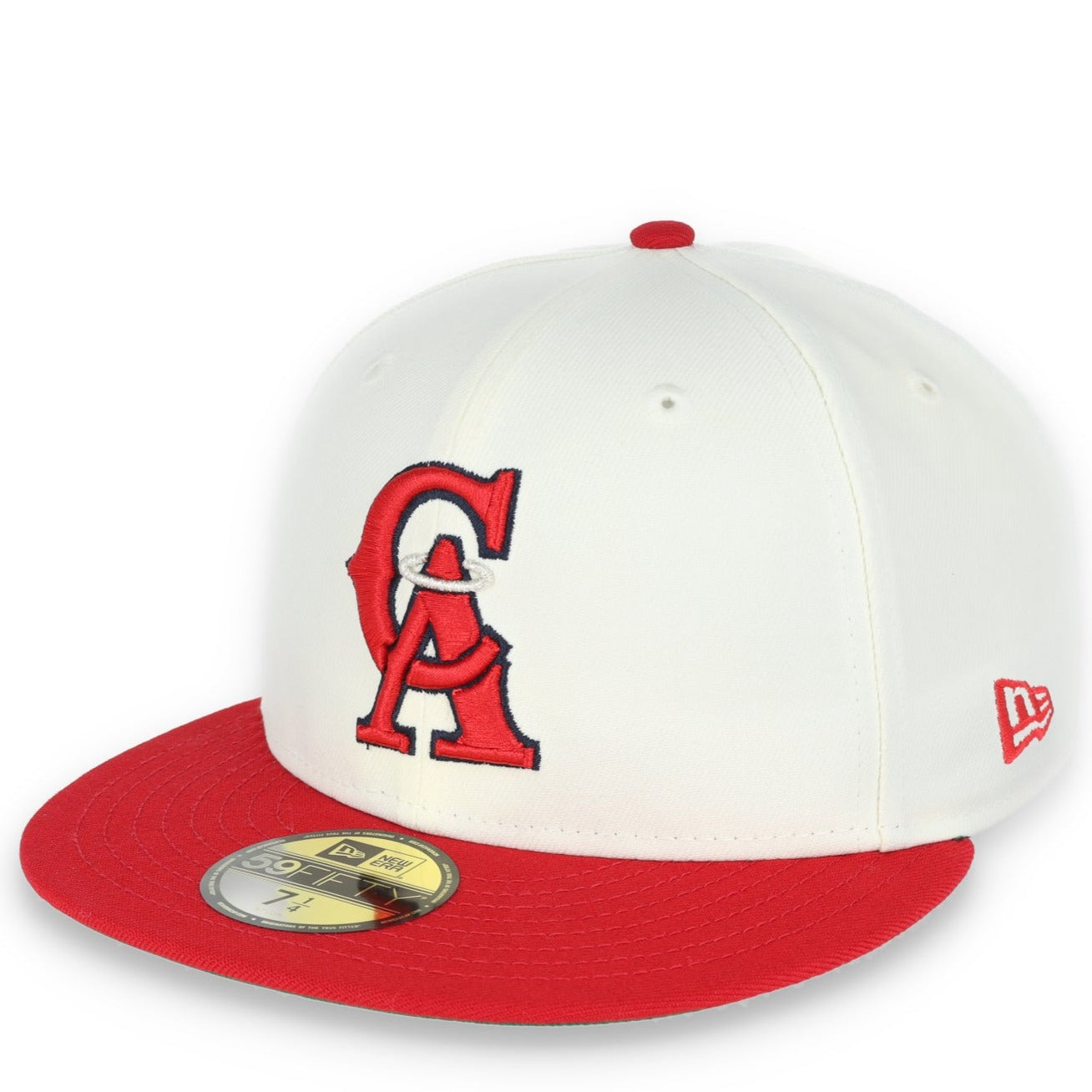 New Era California Angeles 35th Anniversary Patch 59FIFTY Fitted Ivory Hat