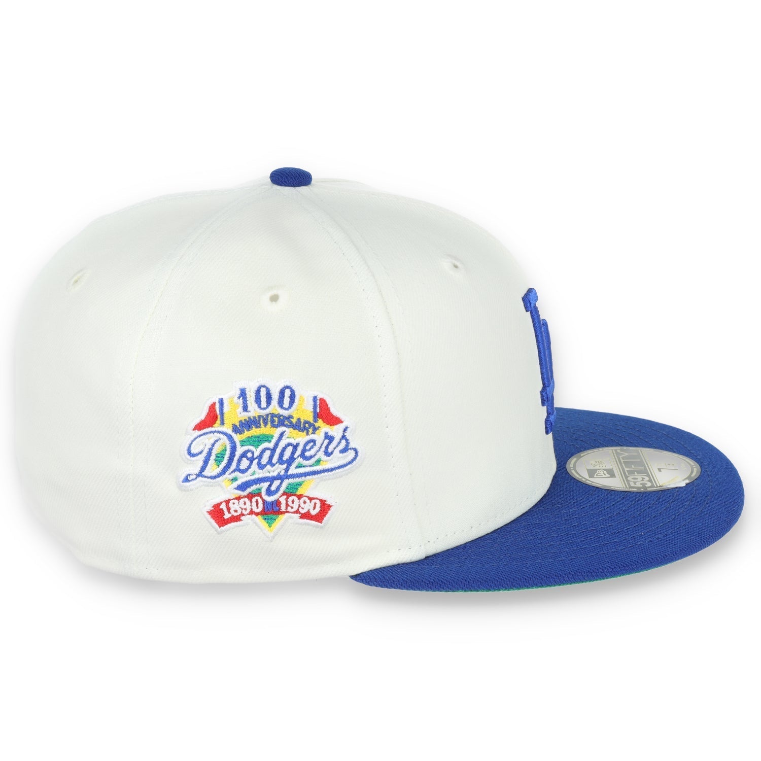 New Era Los Angeles Dodgers 100th Anniversary Patch 59FIFTY Fitted Ivory