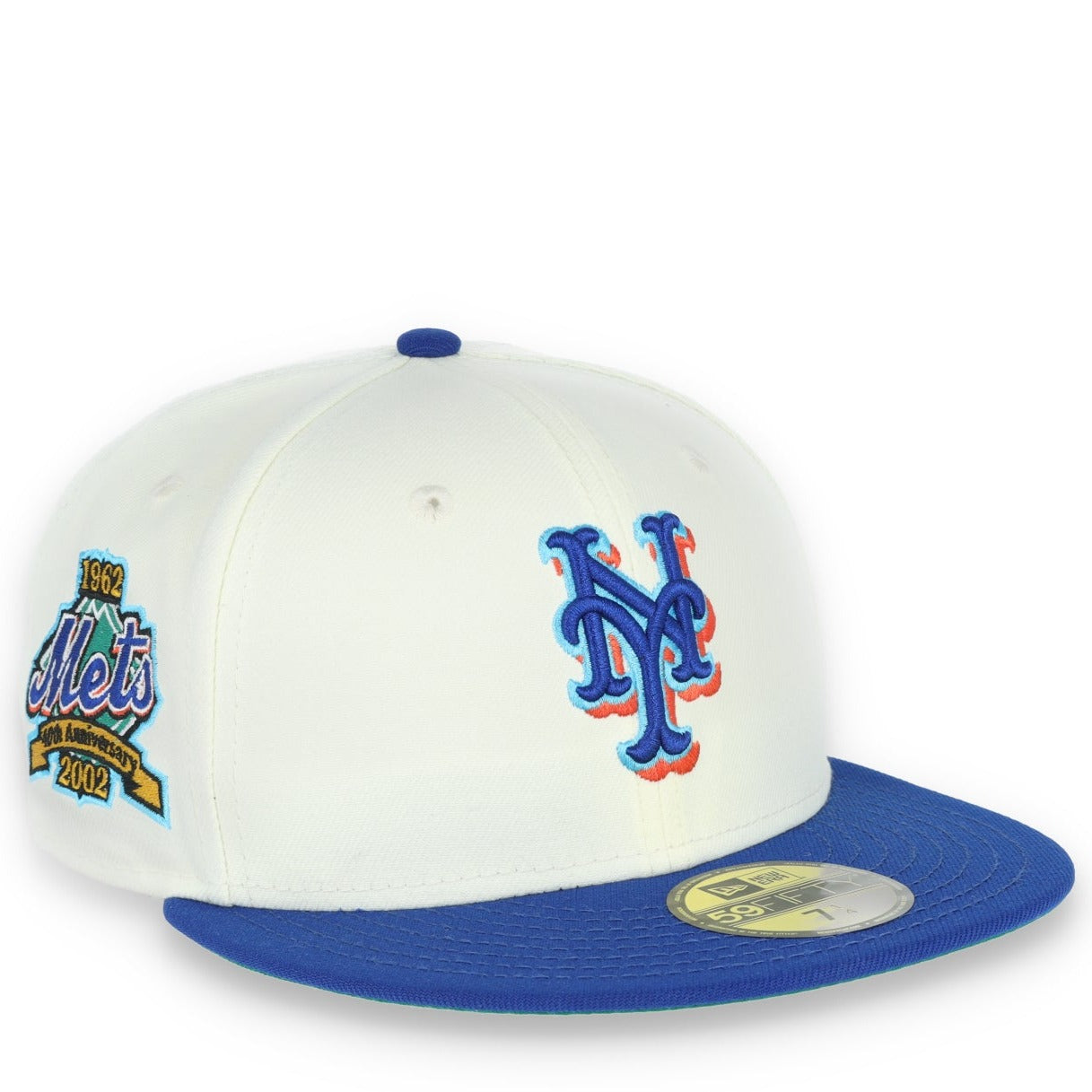 New Era New York Mets 40th Anniversary Patch 59FIFTY Fitted Ivory Hat