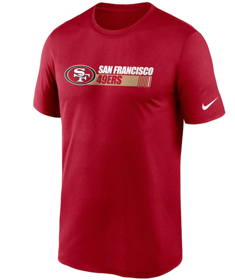 Nike San Francisco 49ers  Fan Gear Team Conference Legend Performance T-Shirt - Scarlet