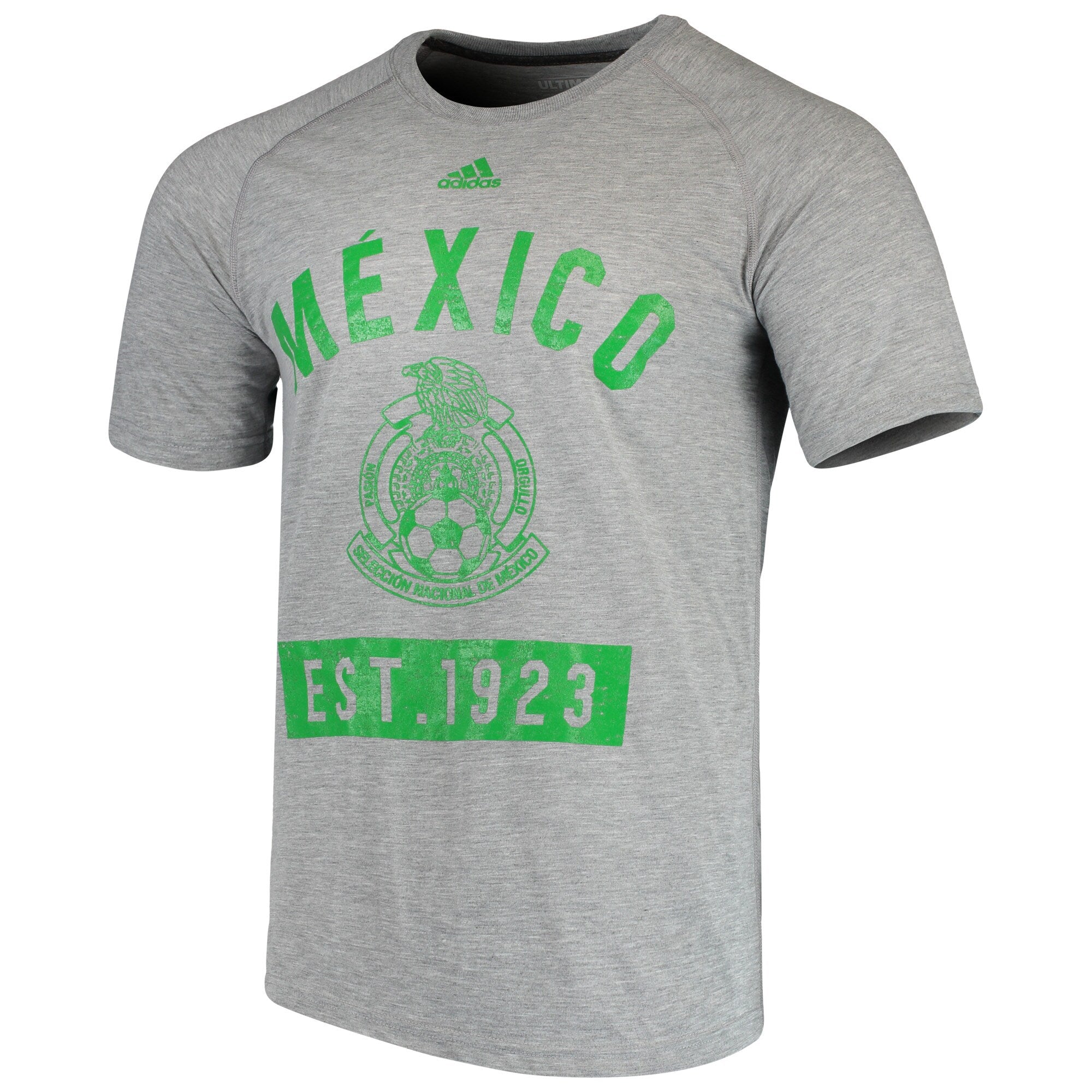 Adidas Mexico National Football Team EST. Logo-Heatherd Grey/Green
