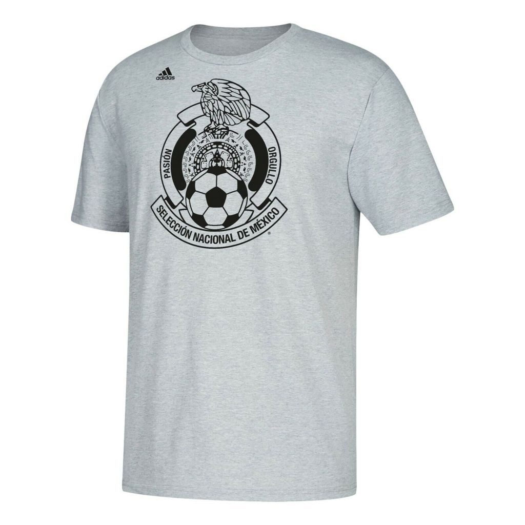 Adidas Mexico National Football Team Logo-Heatherd Grey