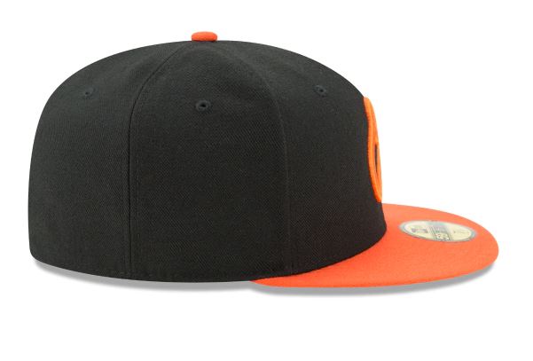 BALTIMORE ORIOLES NEW ERA ALTERNATIVE AUTHENTIC COLLECTION 59FIFTY FITTED-ON-FIELD COLLECTION BLACK/ORANGE